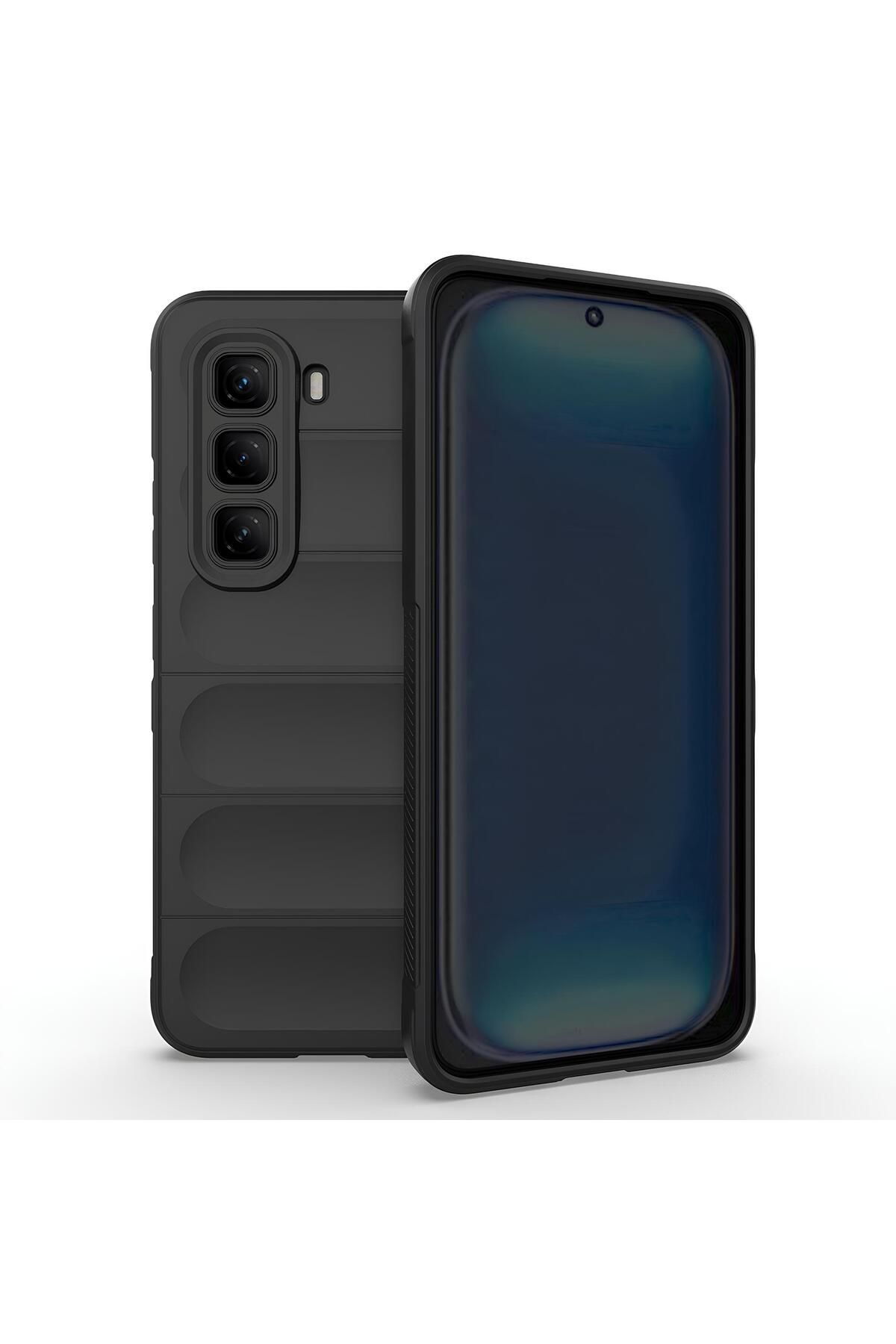 TechTrove İnfinix Hot 50 4G Kılıf Esnek TPU Oyuklu Arka Yüzey Tasarımlı Silikon Kapak