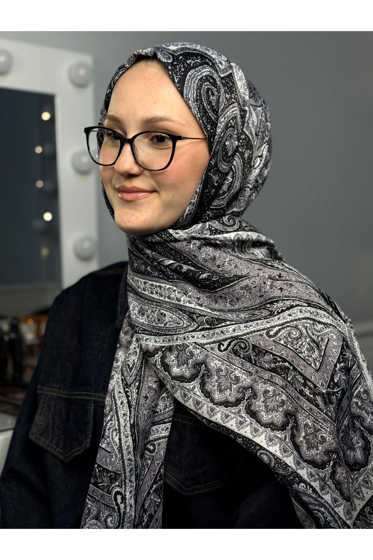 Twentytwo scarf Günlük Şal|Desenli Şal|Kendinden Desenli Pamuklu Şal|Şal