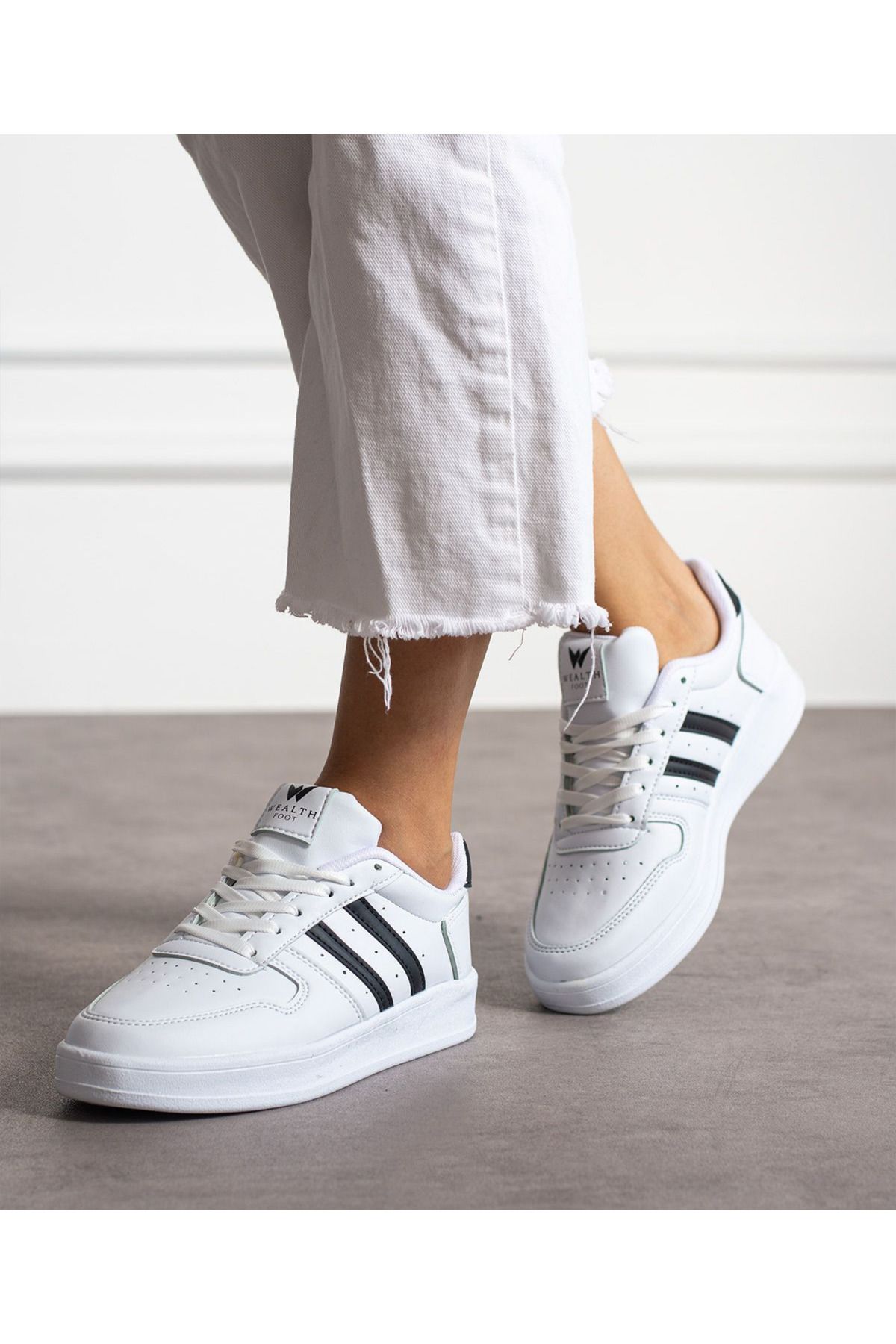 collazer BEYAZ SİYAH UNISEX SNEAKER