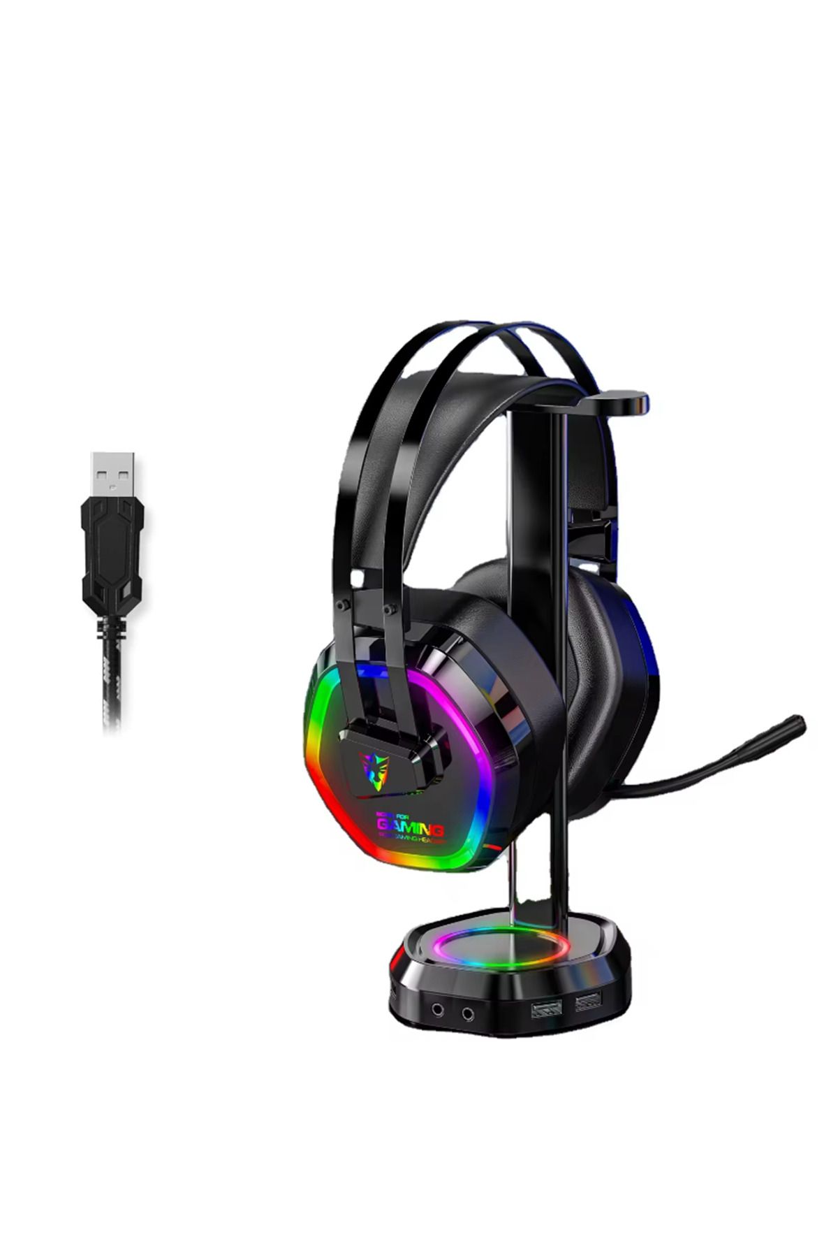 Havana G607 Usb 4d Profesyonel Gaming Kulaklık E-spor Kulaklık 7.1 Rgb Mikrofonlu Oyuncu Kulaklığı