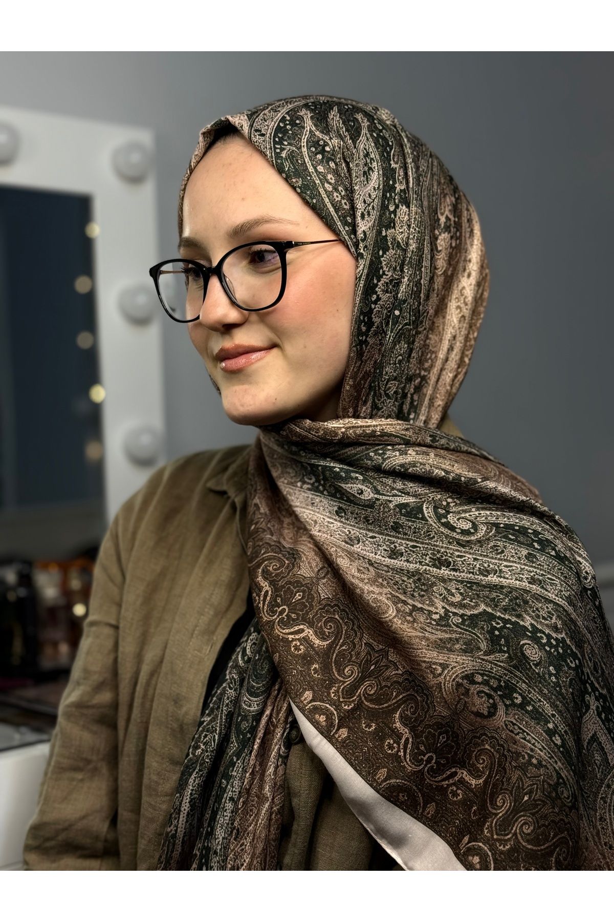 Twentytwo scarf Günlük Şal|Desenli Şal|Kendinden Desenli Pamuklu Şal|Şal
