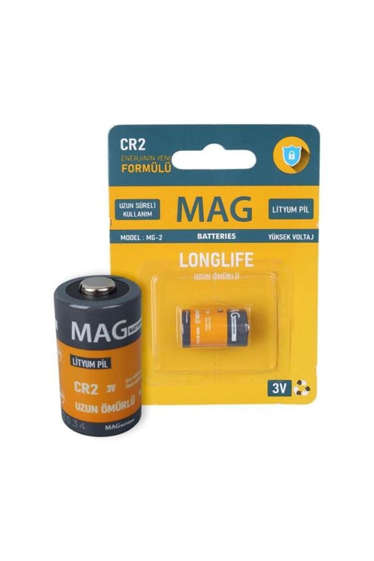 robotrend Mag Batteries Mg-2 Cr2 3 Volt Lityum Fotoğraf Makinesi Pili Tekli Blister