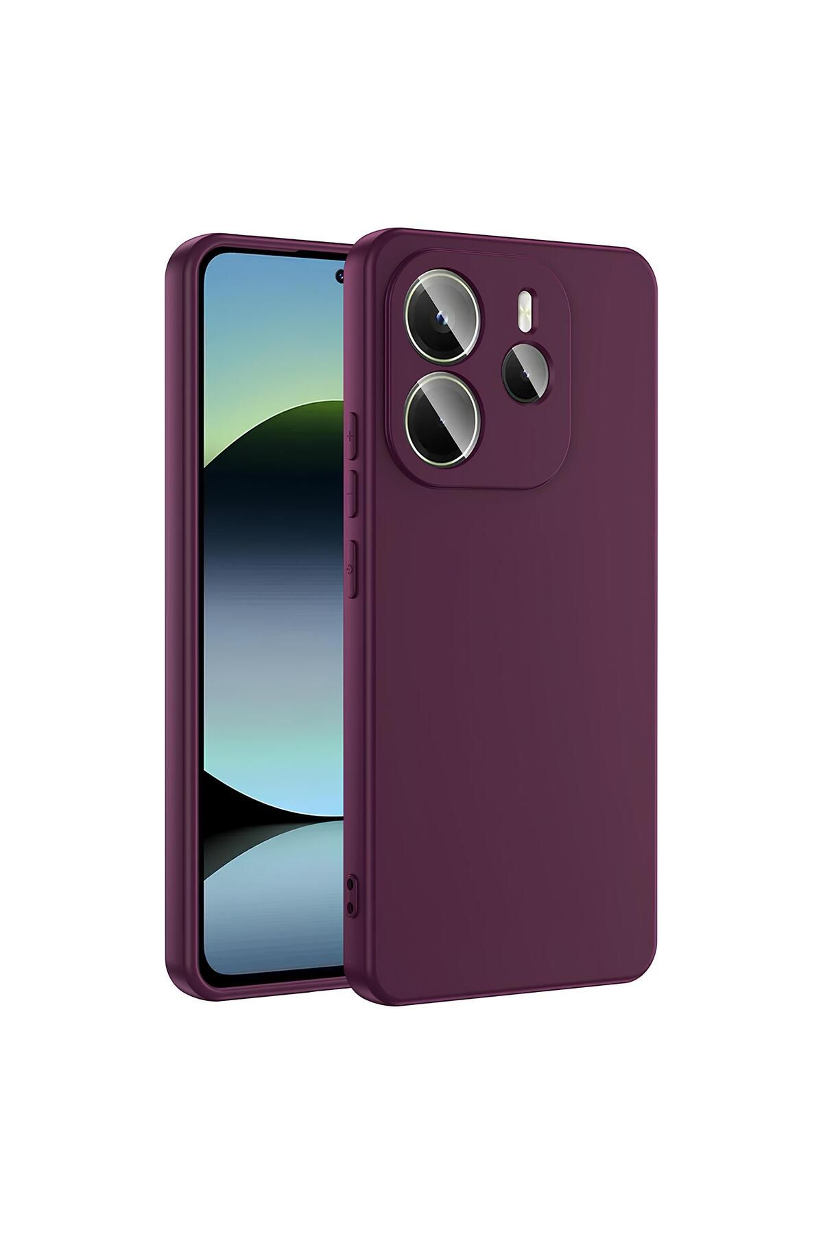 TechTrove Xiaomi Redmi Note 14 4G Kılıf İçi Kadife Süet Tasarımlı Kamera Korumalı Renkli Silikon Kapak