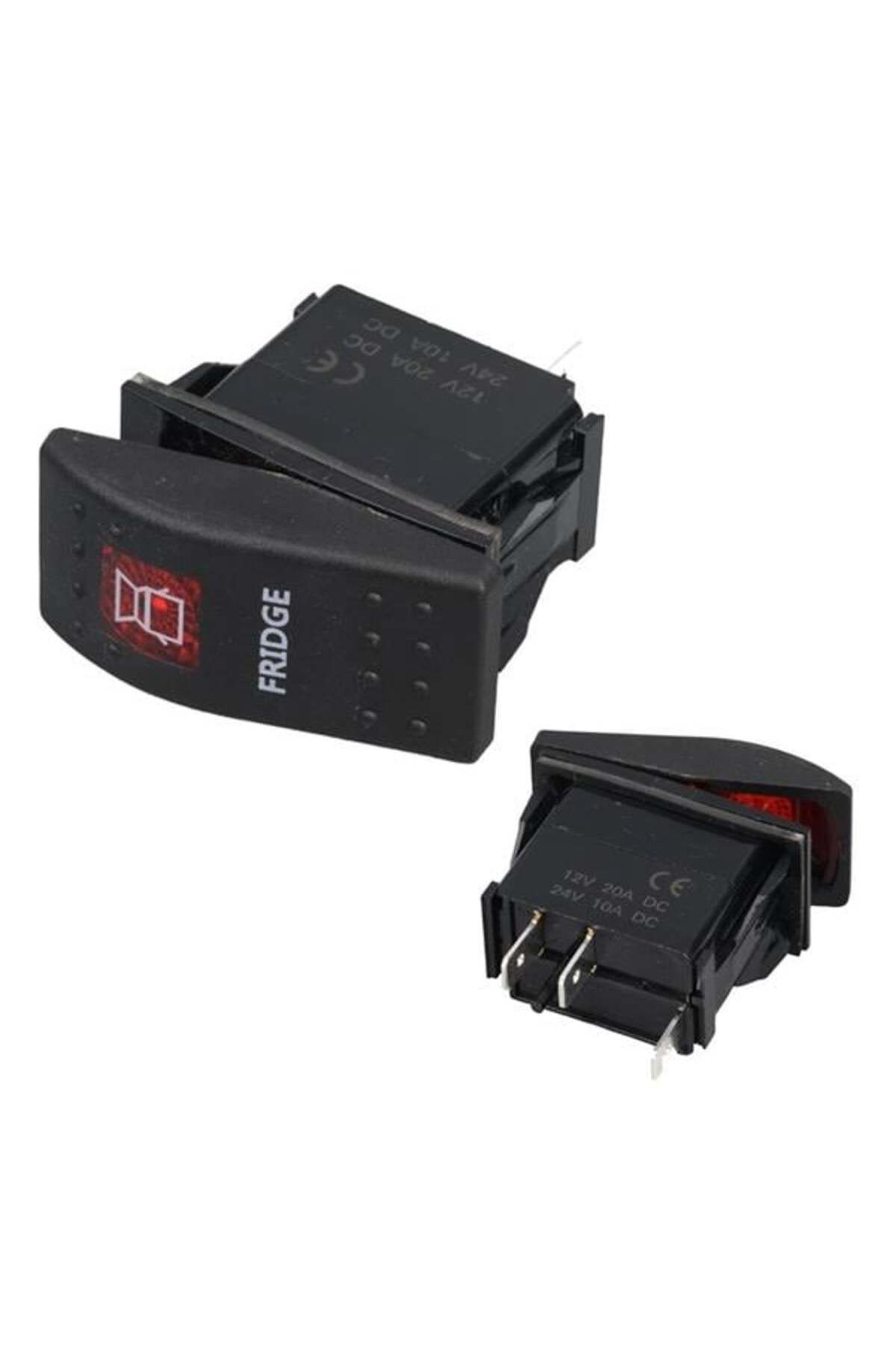 Pİ GLOBAL Powermaster Buzdolabı Sembollü Işıklı 3 Pinli On-Off 12-24V Marin Switch