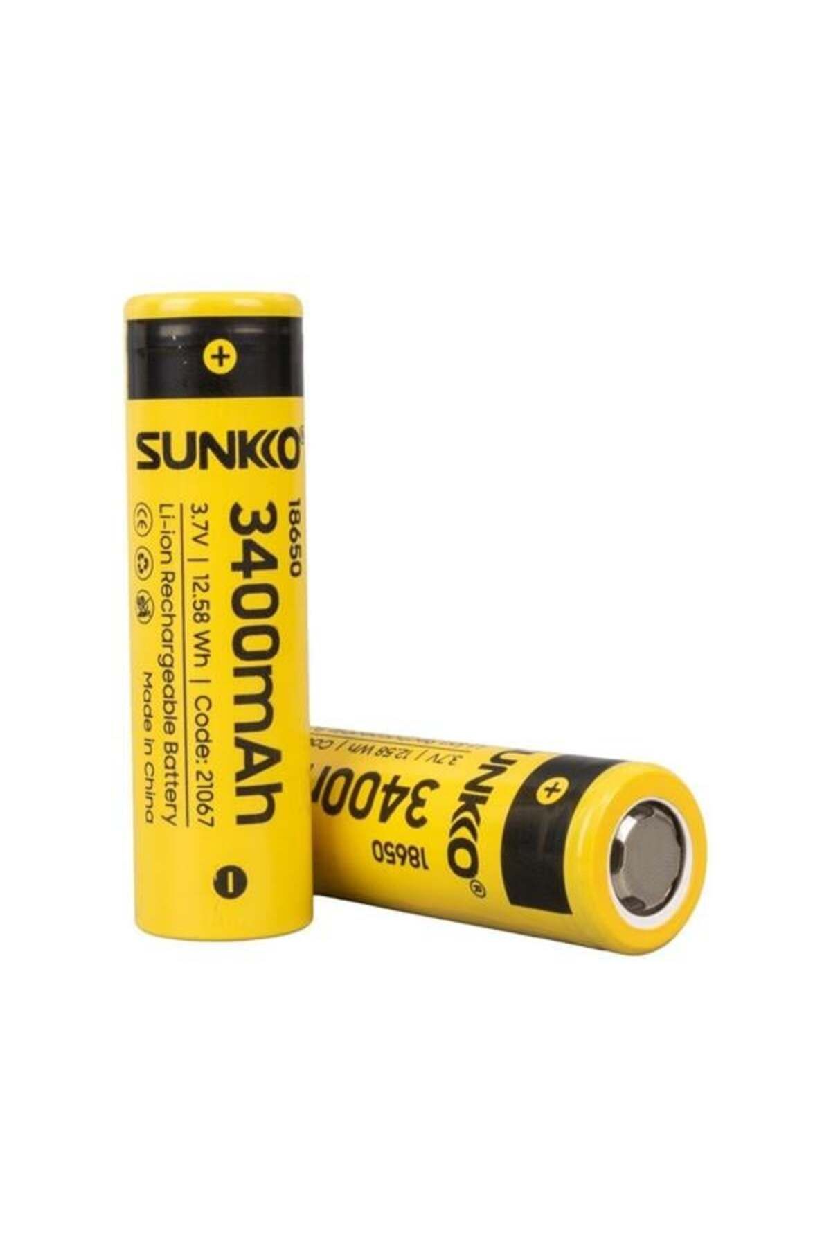 robotrend Sunkko 3.7 Volt 3400 Mah 18650 Şarj Edilebilir Pil (Tekli)