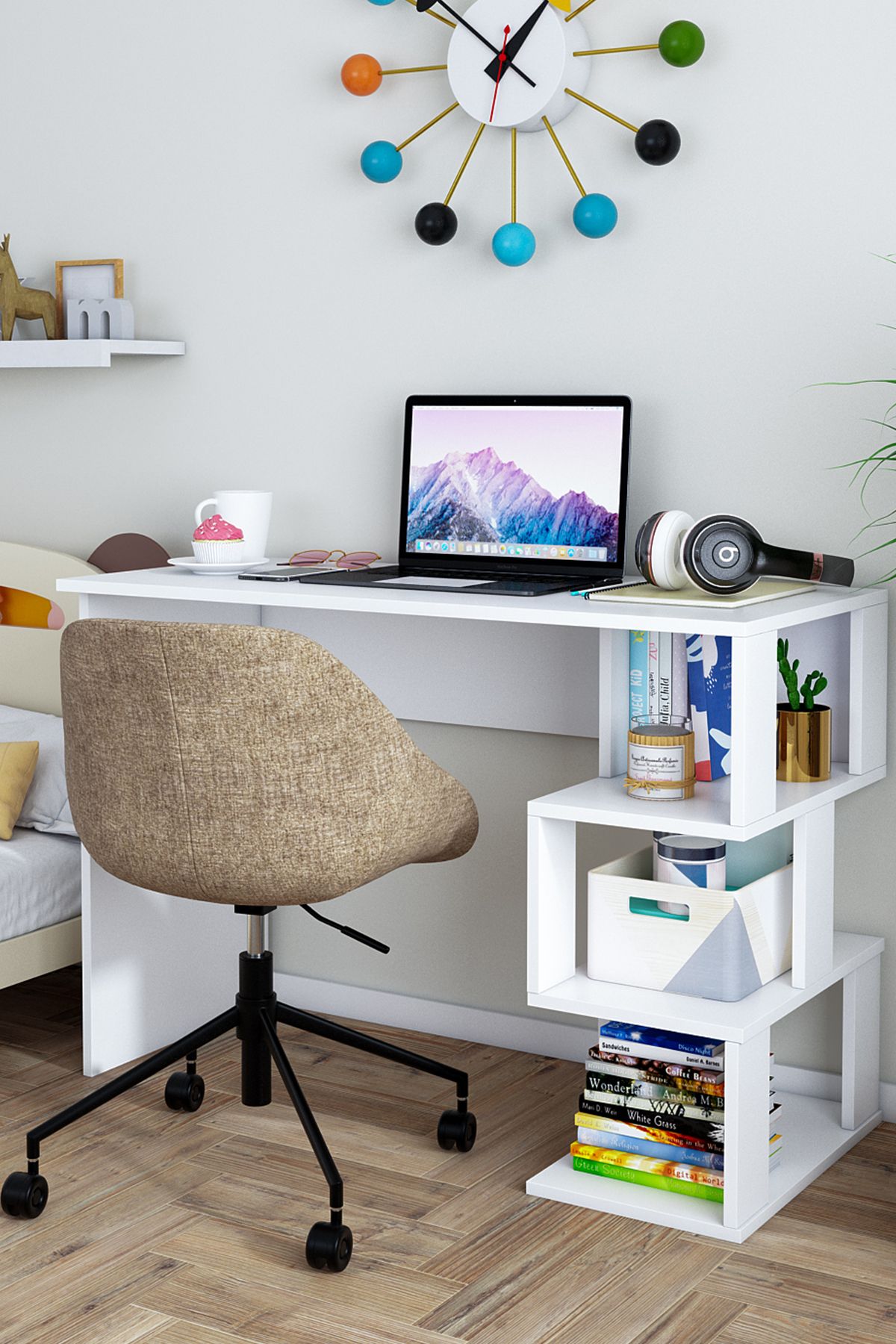 dekoronya Luka Raflı Çalışma Masası, Oyuncu Masası, Ofis Masası