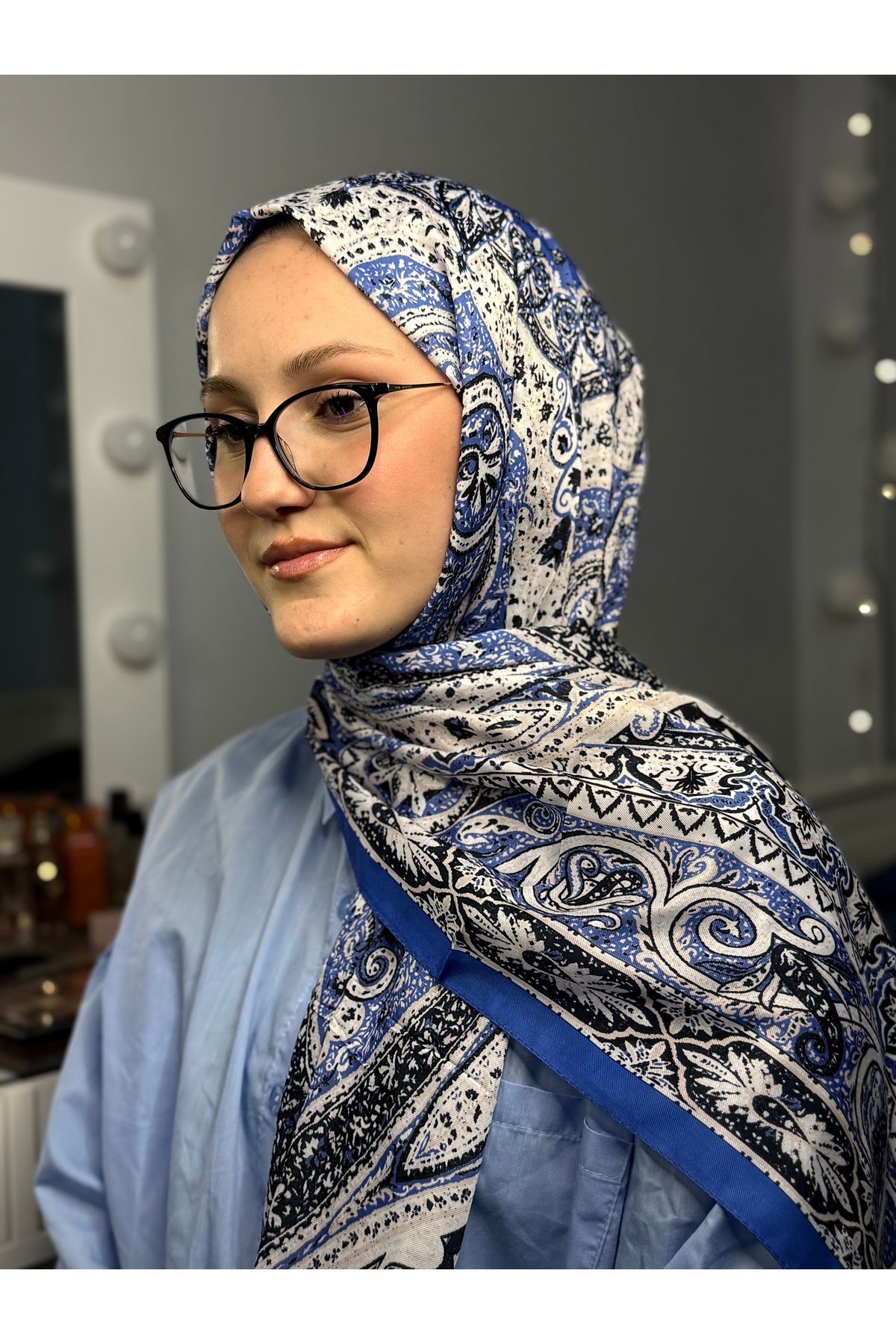 Twentytwo scarf Günlük Şal|Desenli Şal|Kendinden Desenli Pamuklu Şal|Şal