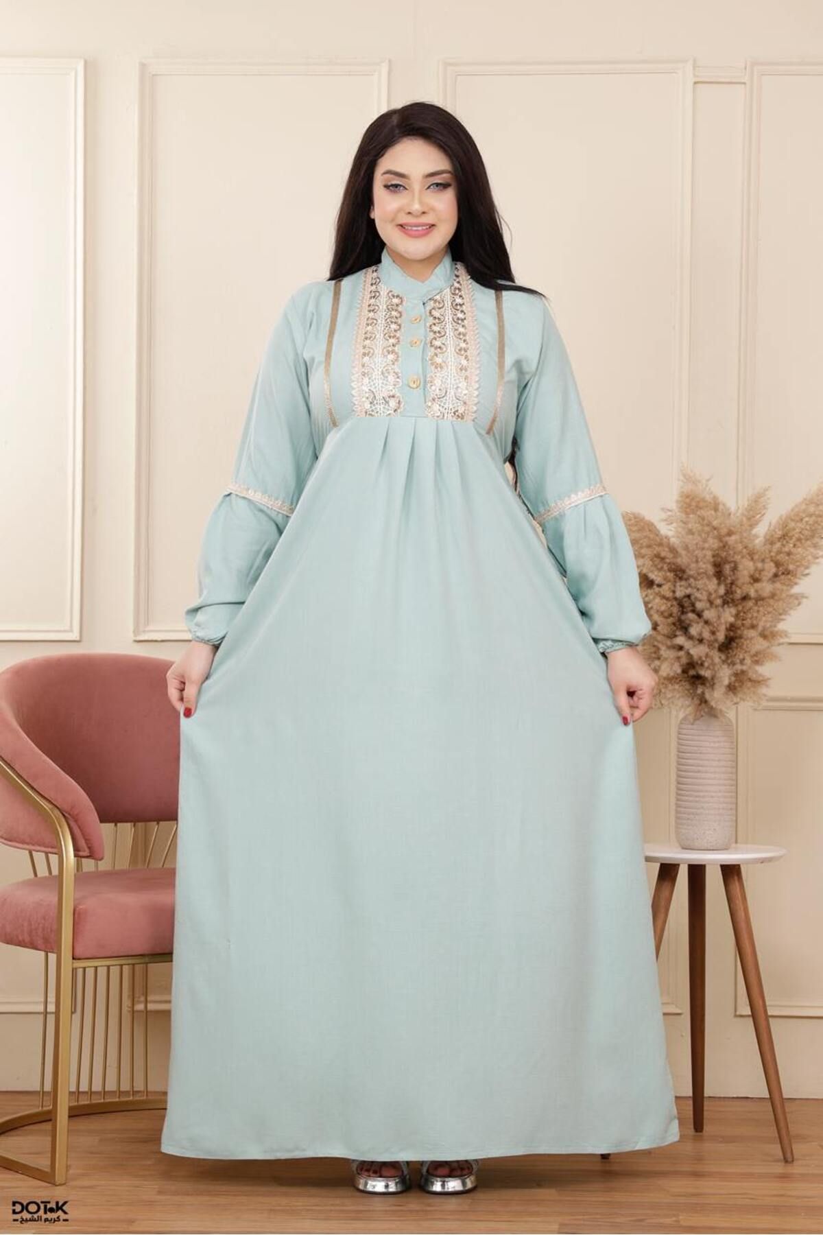 Generies-Linen abaya made of light and comfortable linen material with an elegant and modern design, ideal for everyday use 3
