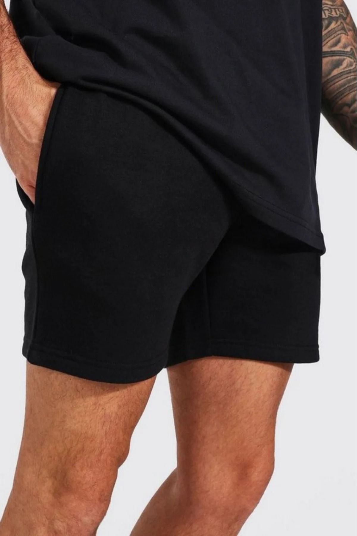 LEYEL Moda Erkek Penye 3'li Penye Bermuda Şort Ünisex