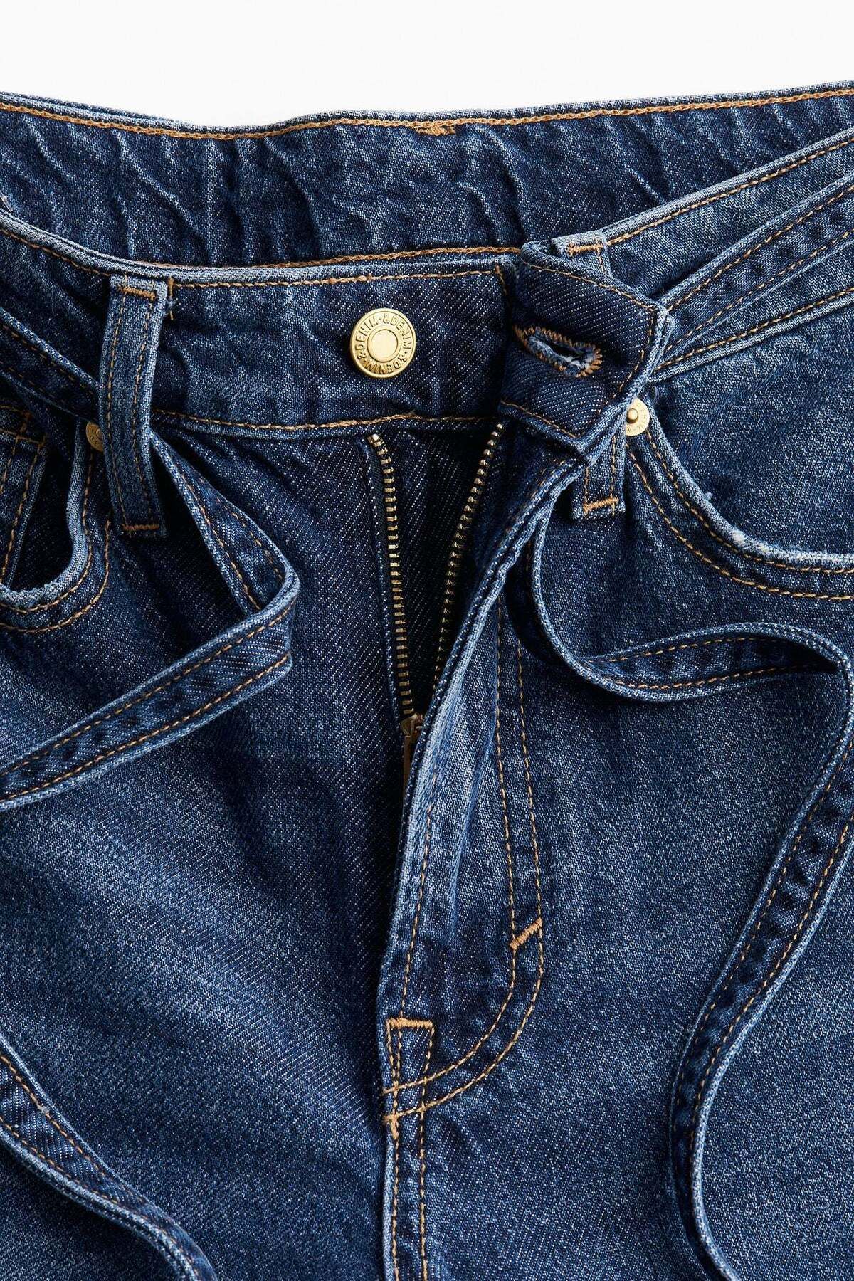 H&M-Feather Soft Wide High Jeans 1