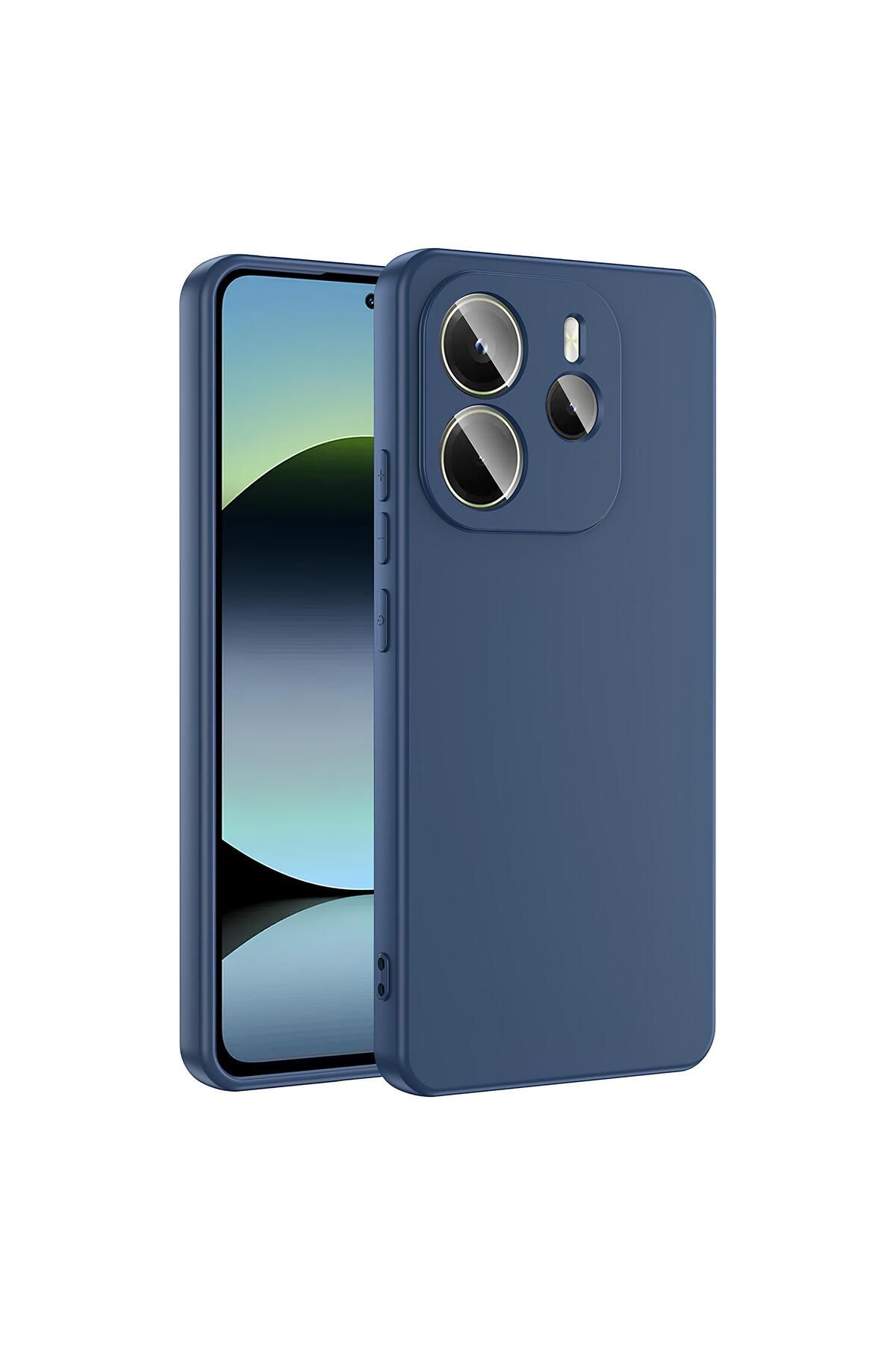 TechTrove Xiaomi Redmi Note 14 4G Kılıf İçi Kadife Süet Tasarımlı Kamera Korumalı Renkli Silikon Kapak