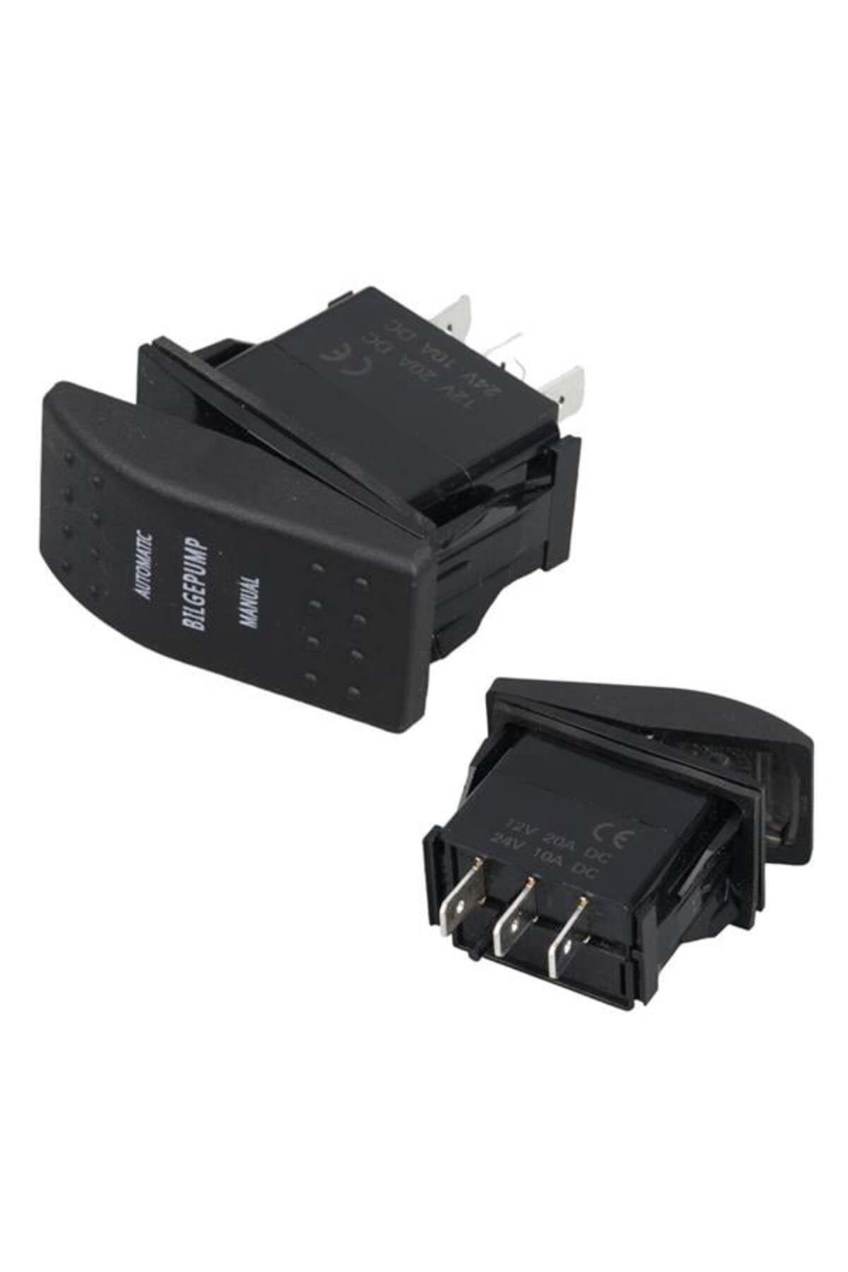 Pİ GLOBAL Powermaster Sintine Pompa Sembollü Işıksız Yaylı 3 Pinli On-off 12-24v Marin Switch