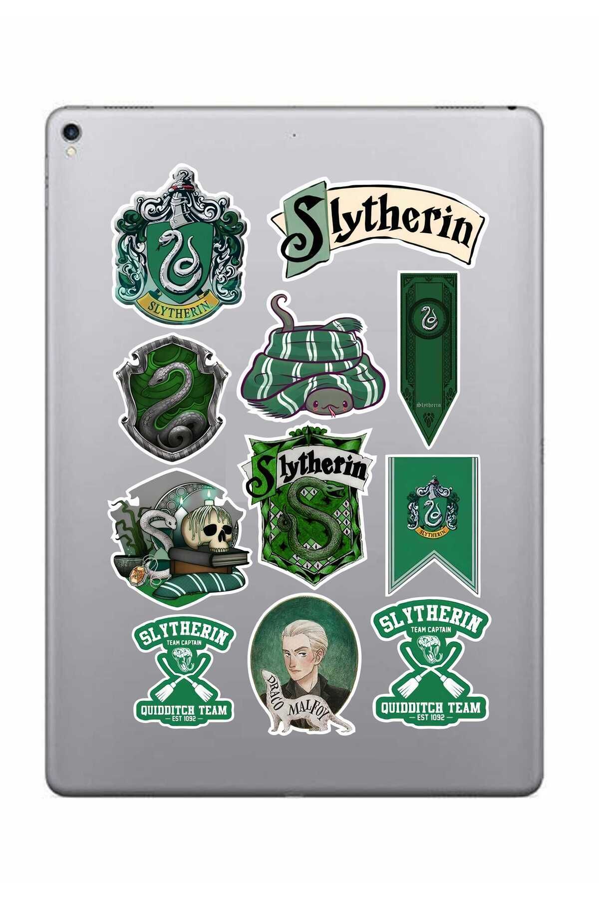 hediyenebak Harry Potter Slytherin Seri 1 Sticker Seti | Laptop Ajanda PC Tablet Telefon Etiket Bullet Journal