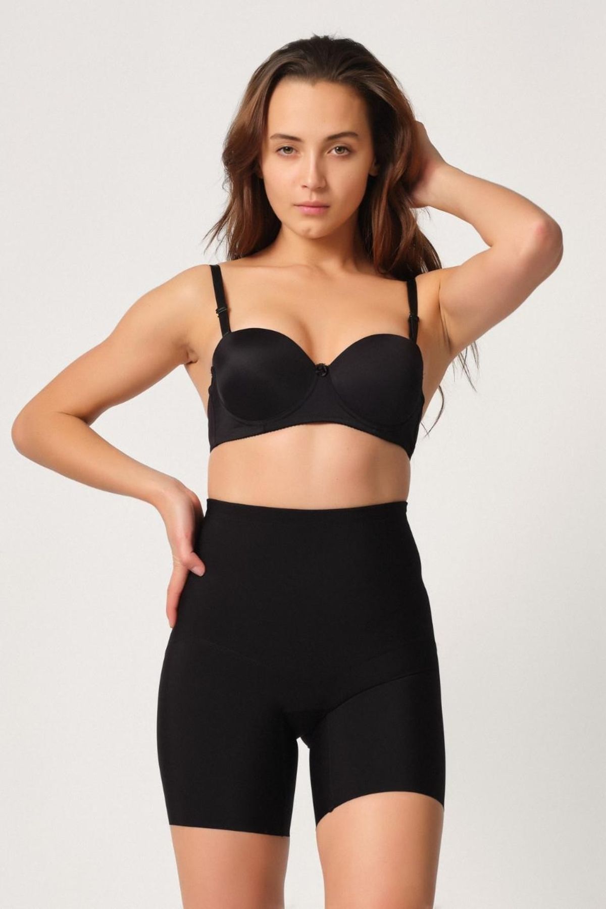Nemere SİYAH MI Emay 2816 Yüksek Bel Boxer Lazer Korse