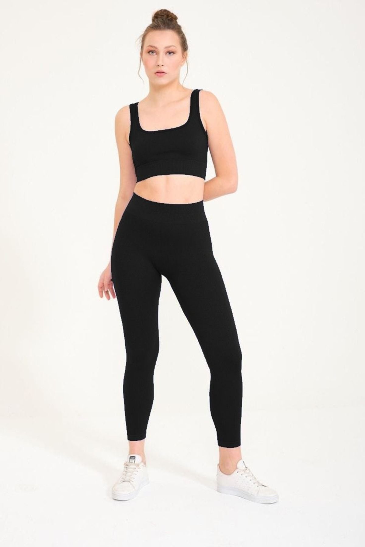 MELOOX Detaylı Fitilli Yoga Fitness Tayt Takım