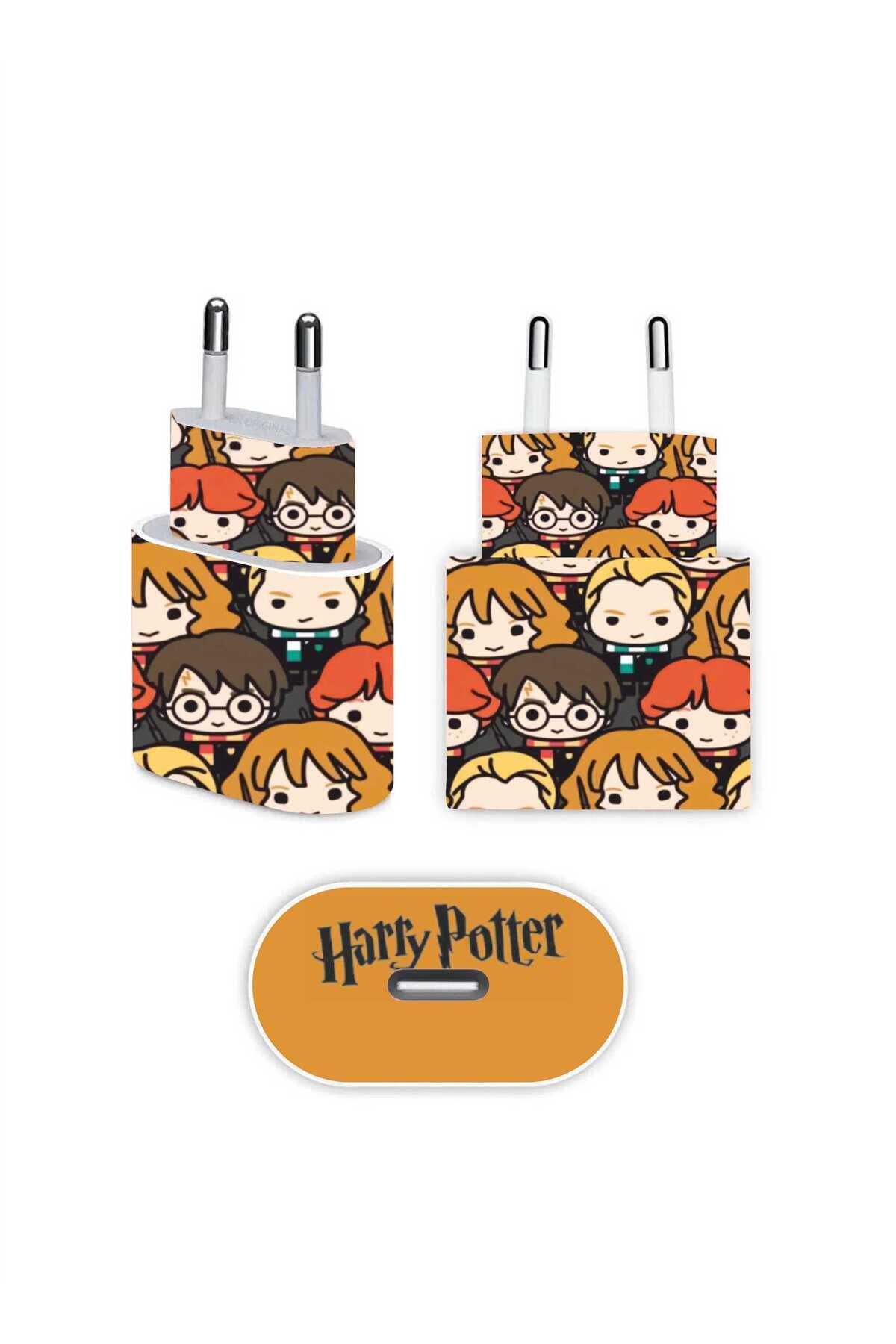 hediyenebak Iphone 20w Uyumlu Harry Potter Baskılı Şarj Aleti Kaplaması | Full Kaplama Şarj Stickerı