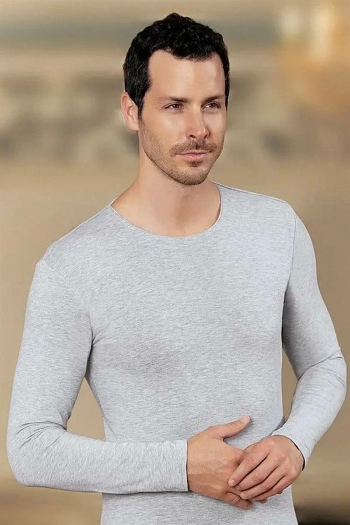 Shop58 Şahinler Erkek Likralı Uzun Kol O Yaka E070