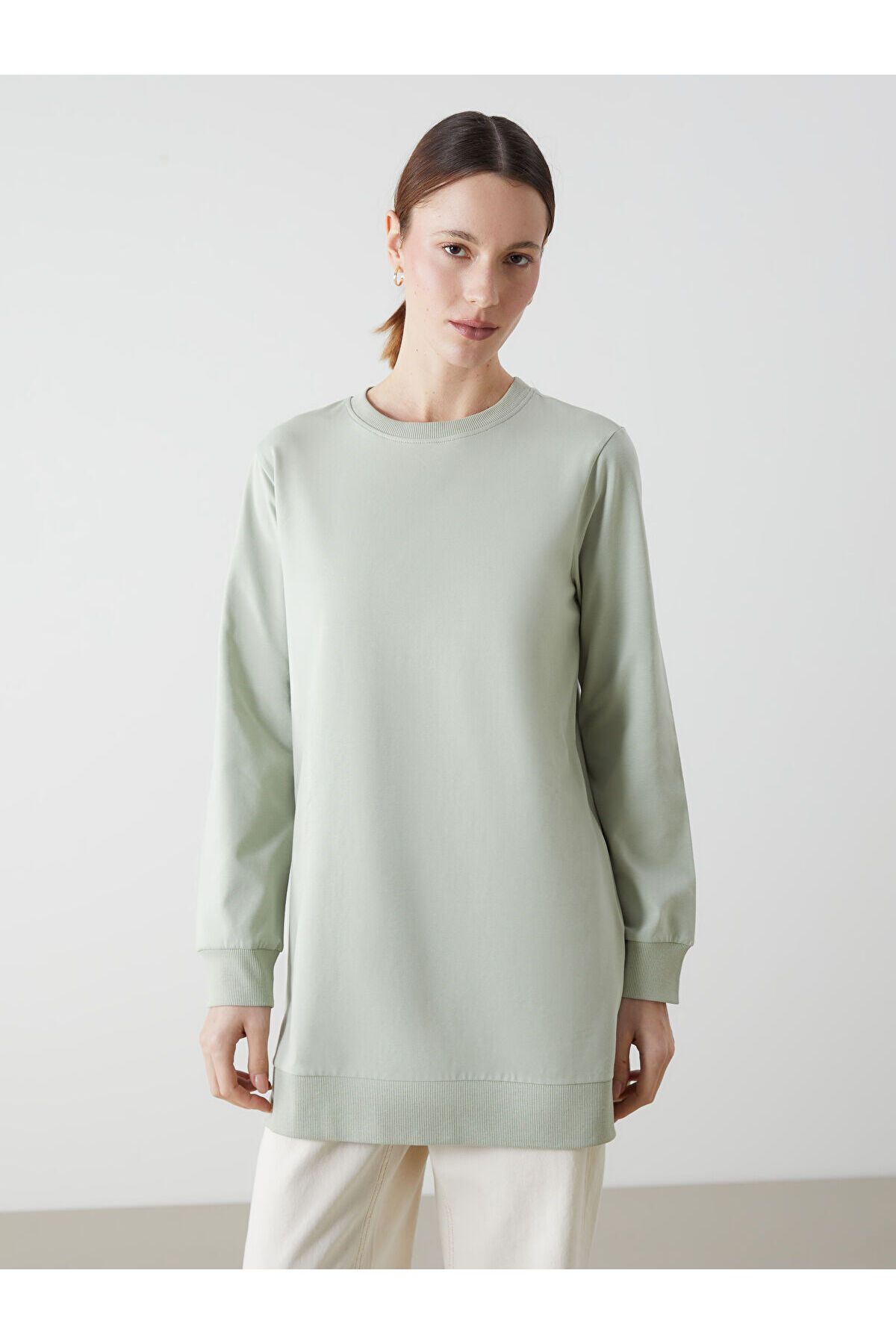 LC Waikiki Bisiklet Yaka Kadın Sweatshirt Tunik