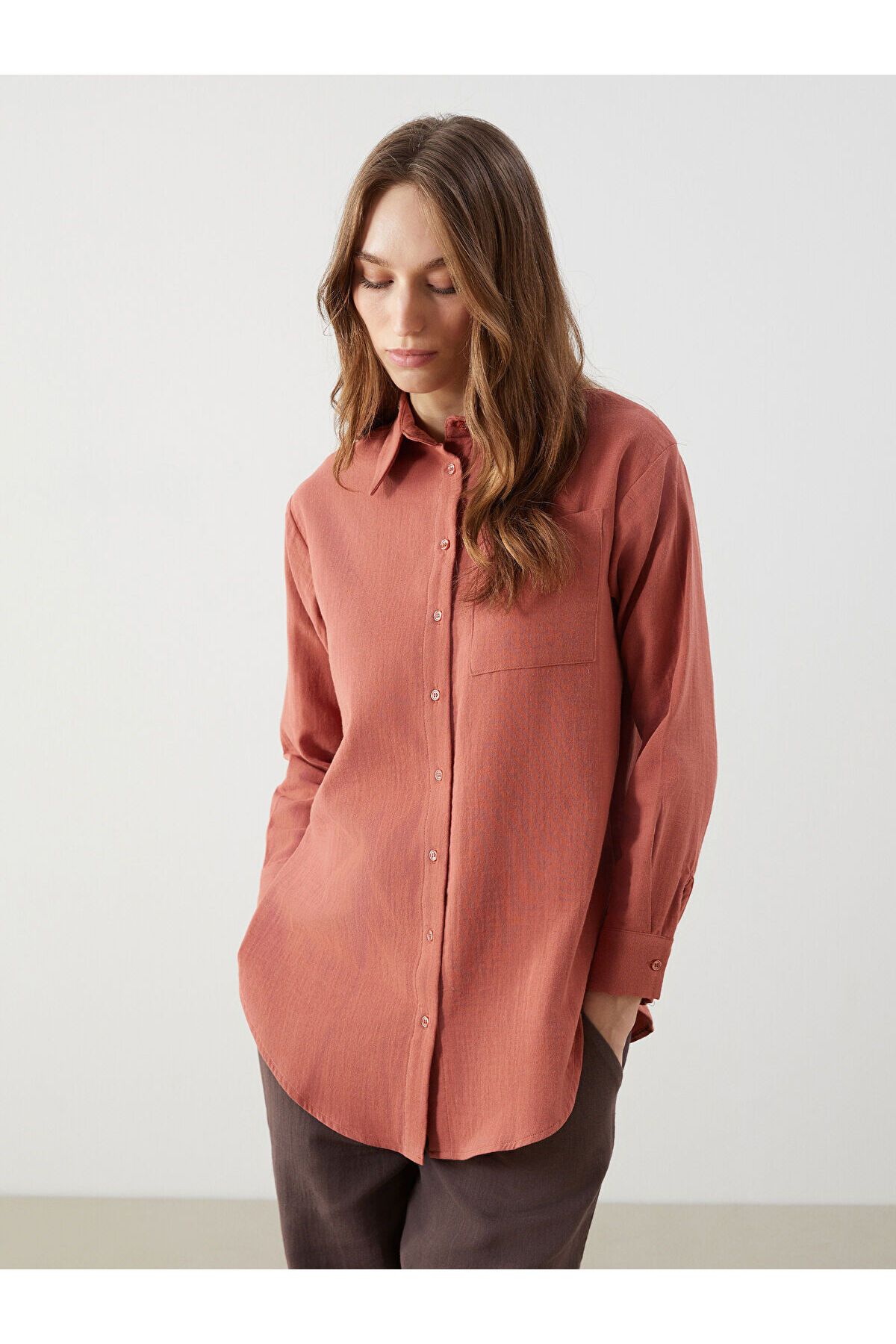 LC Waikiki Loose Fit Müslin Kadın Gömlek Tunik