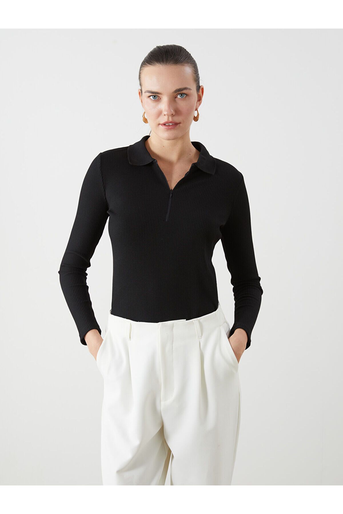LC Waikiki Polo Yaka Kadın Tişört