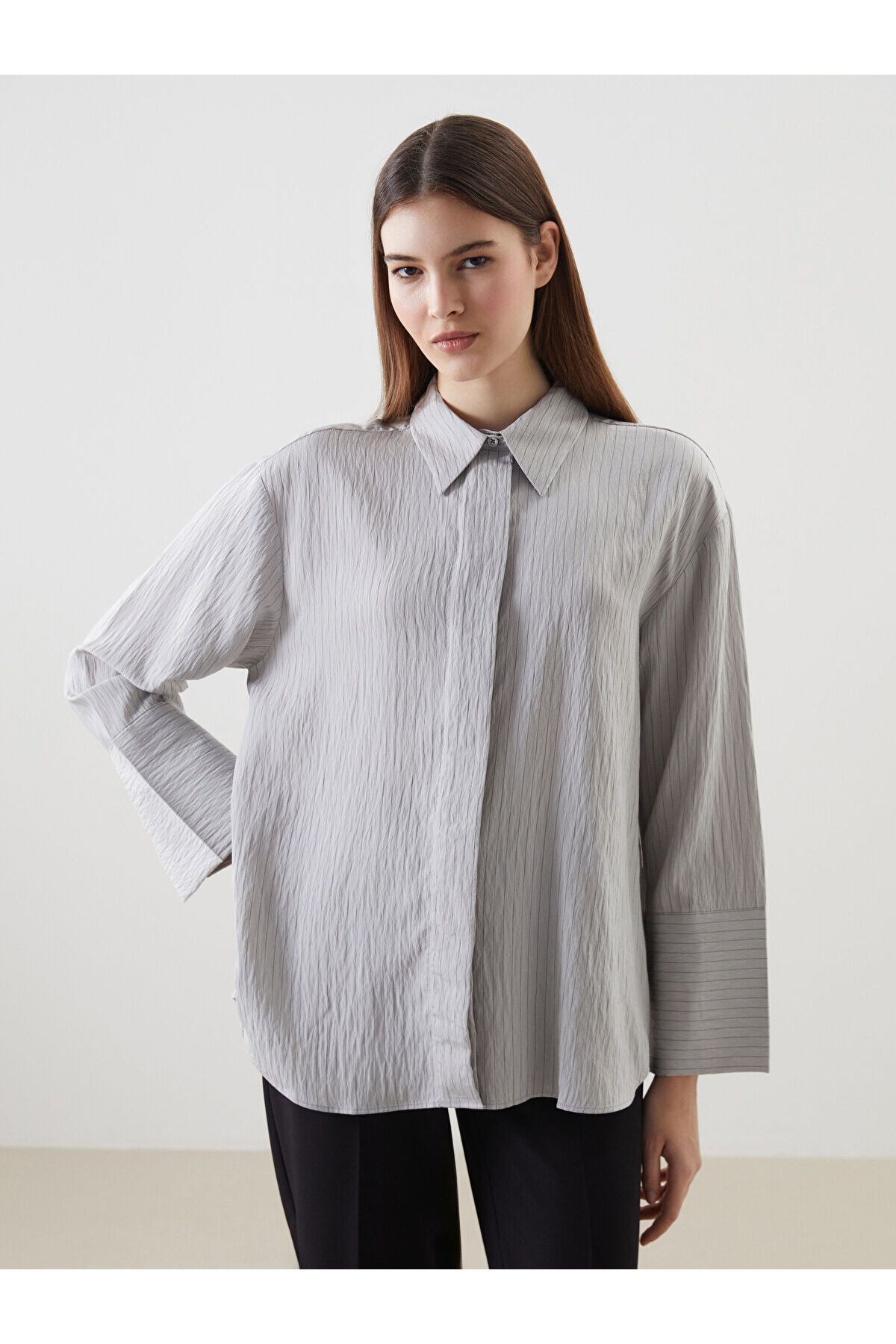 LC Waikiki Modal Karışımlı Oversize Kadın Gömlek Tunik