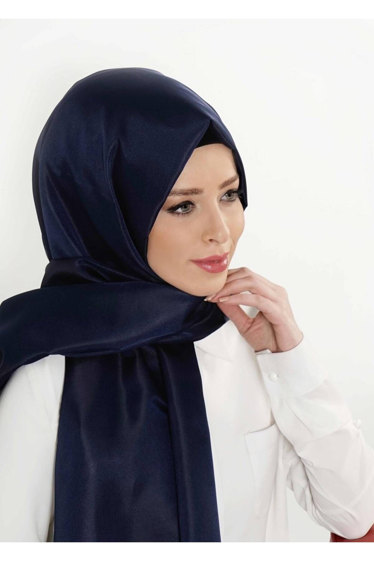 TRENDTESETTÜR KADIN LACİVERT (LACİ-SİYAH) T 9534-1 Garzen Şal