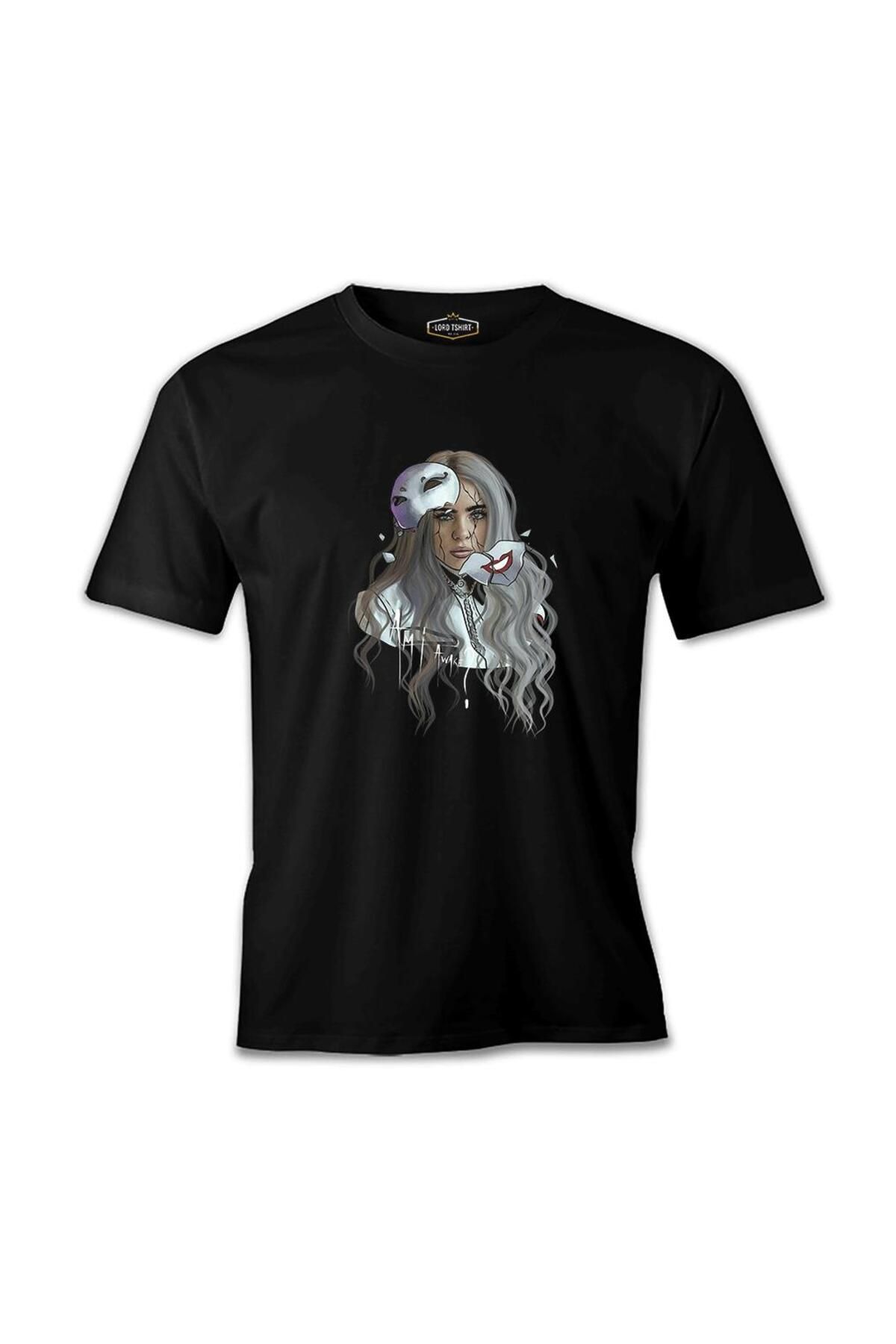 Lord T-Shirt Billie Eilish - Mask Siyah Erkek Tshirt
