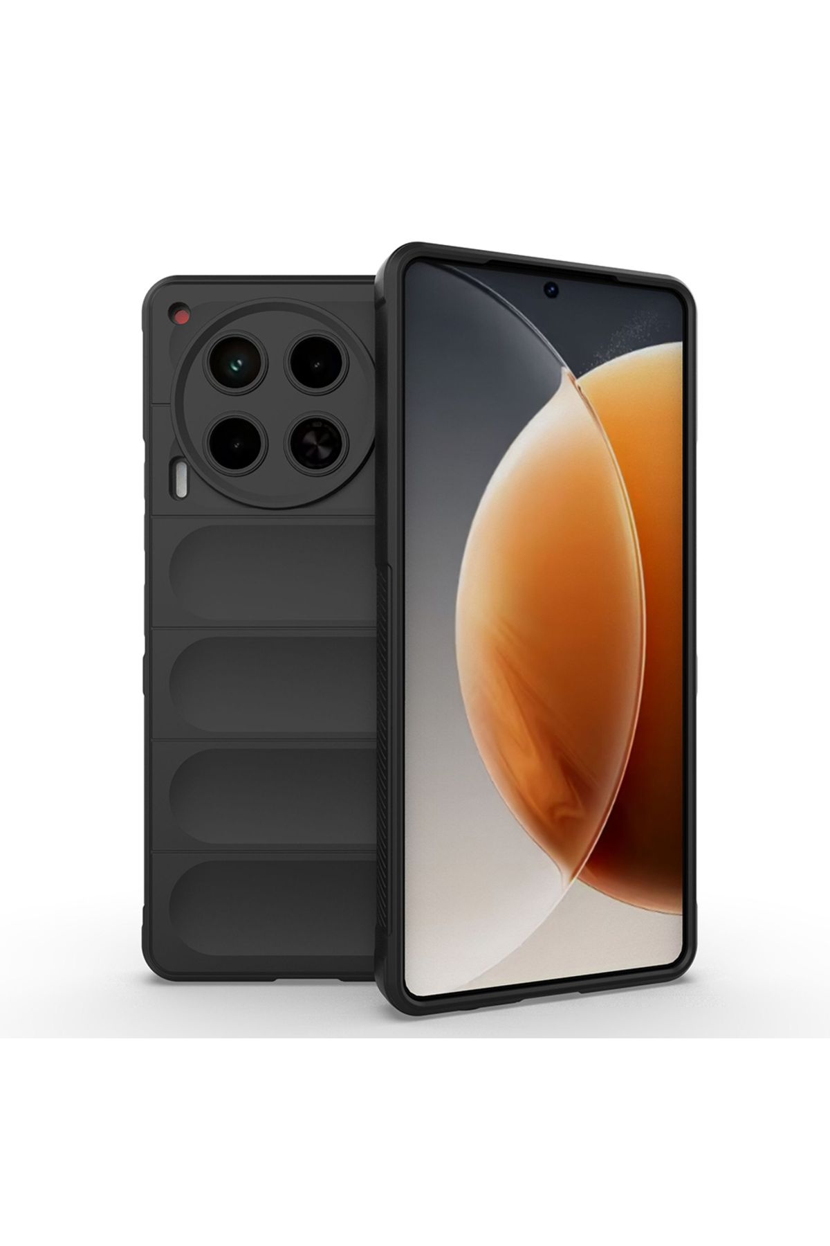 zore Tecno Camon 30 4G Kılıf Esnek TPU Oyuklu Arka Yüzey Tasarımlı Etnik Silikon Kapak