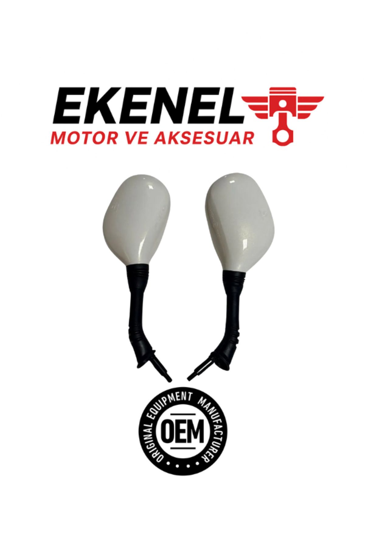 OEM Honda Alpha 110 Ayna Takımı Beyaz | OEM | Orijinal Tip Sol & Sağ Ayna Seti