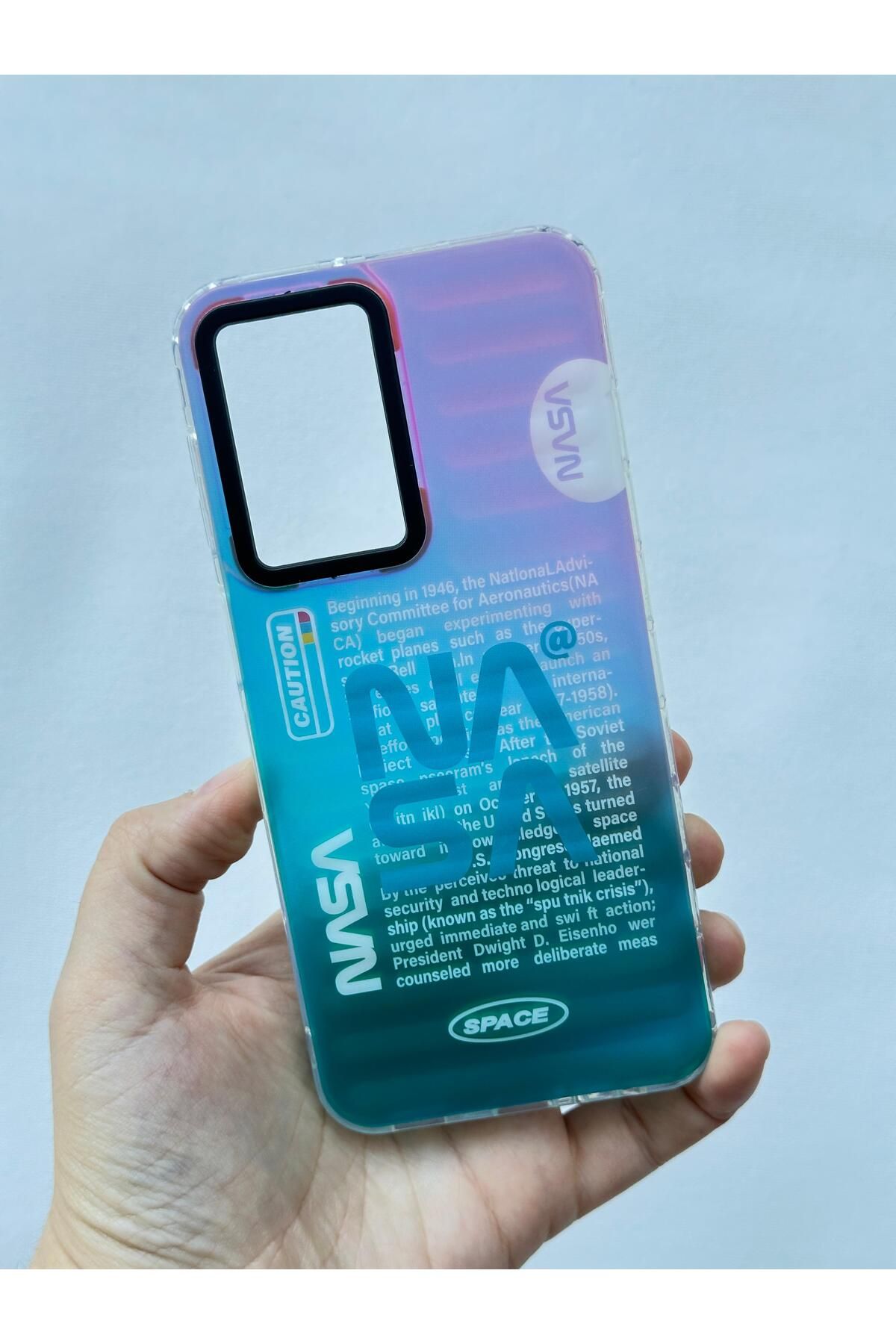 Vip Case SAMSUNG A13 Hologramlı Renk Değiştiren Kamera Çıkıntılı Trend Marka Tasarım Label Kılıf