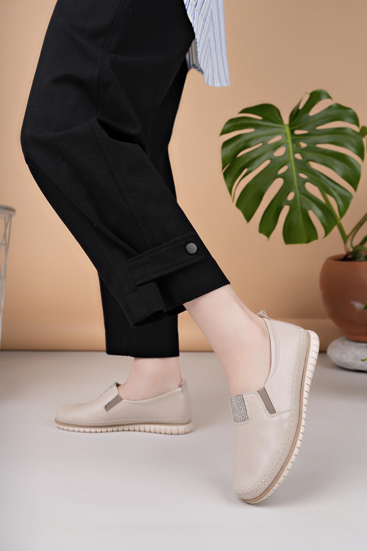 Nesil Shoes Selena 346 Bej Günlük kadın Ayakkabı