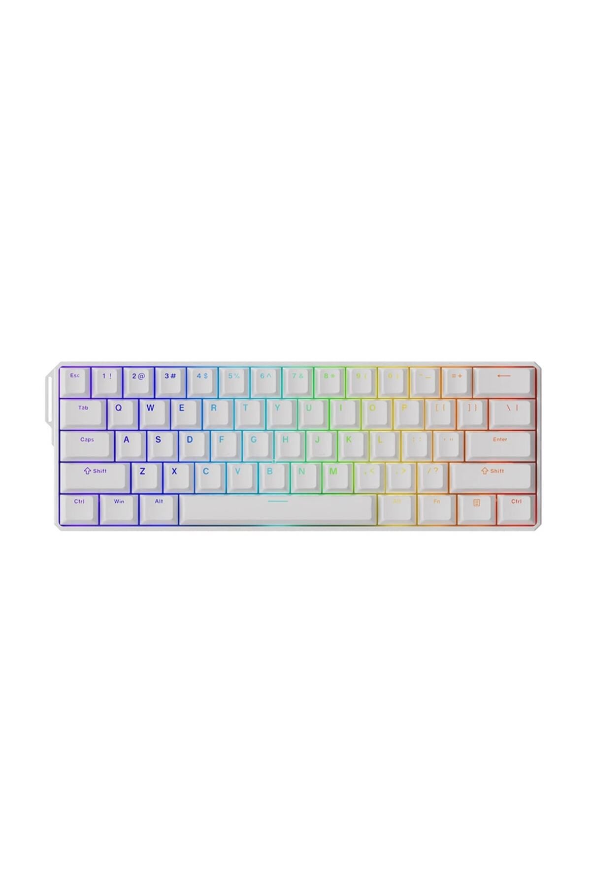 AKKO MONSGEEK FUN60 Ultra Shine-Through White TMR HE Manyetik ARGB Kablosuz Hotswap Mekanik Klavye