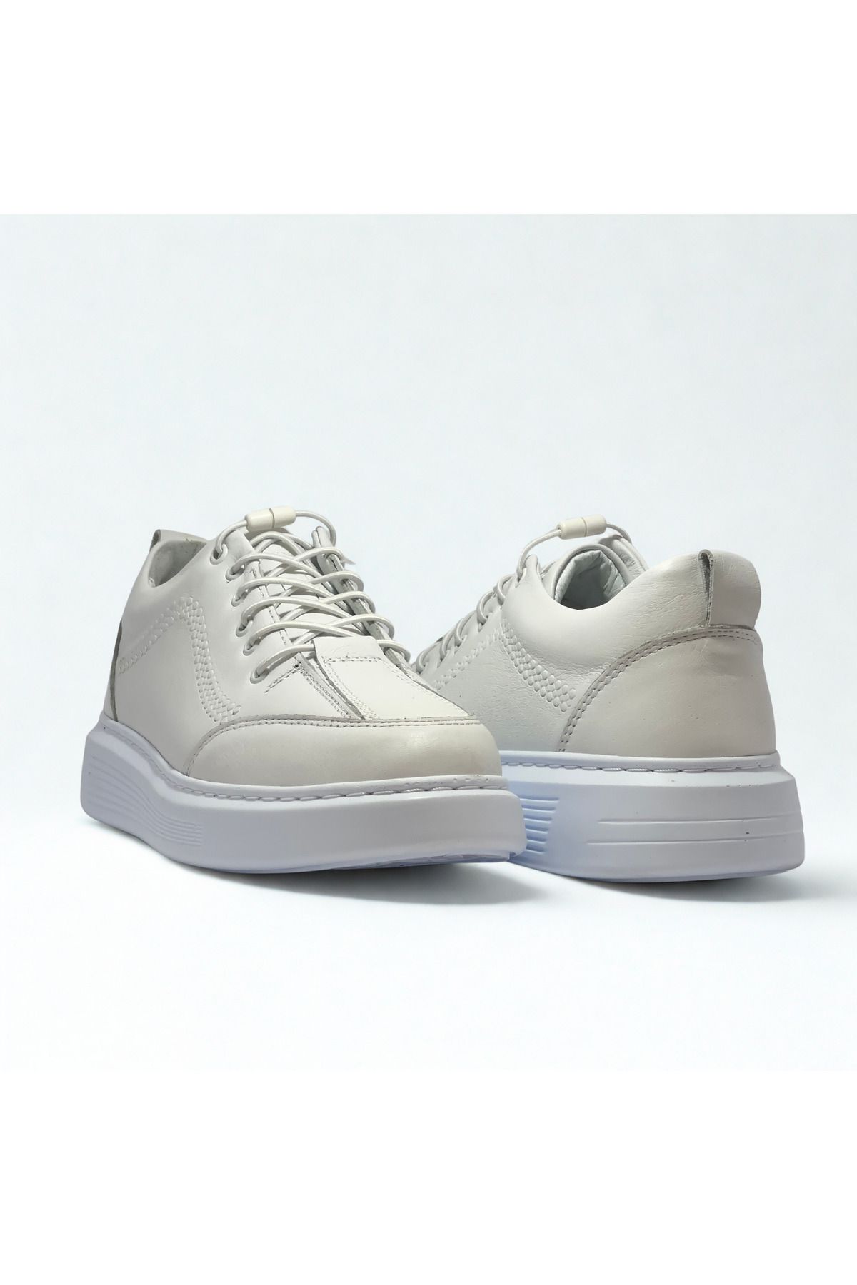 Flexter Erkek Beyaz Hakiki Deri Sneaker – Beyaz Taban