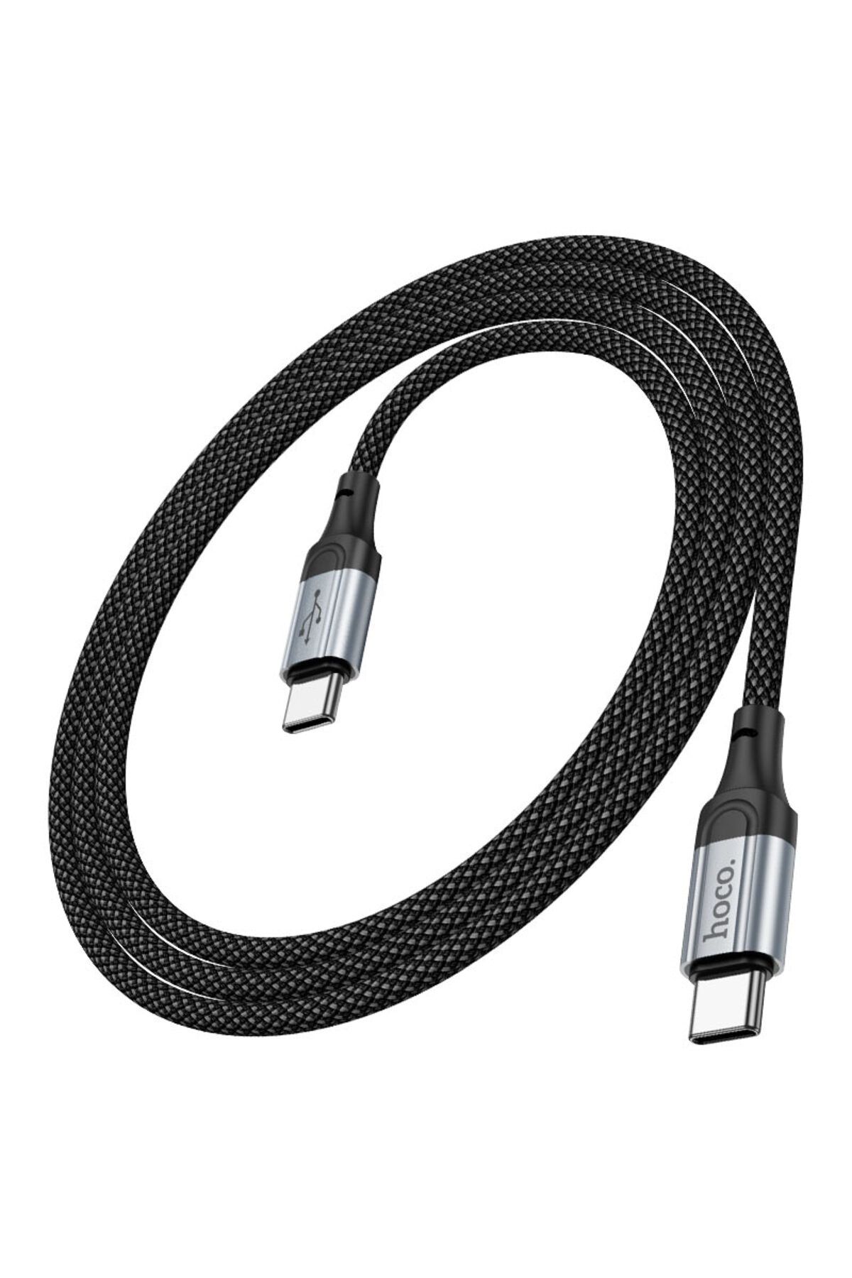 REDz Accessories-Cablu Hoco X102, Tip-C la Tip-C, 1m, Pentru iPhone 15/16 și Android, 60W, Transfer de date, Negru 7