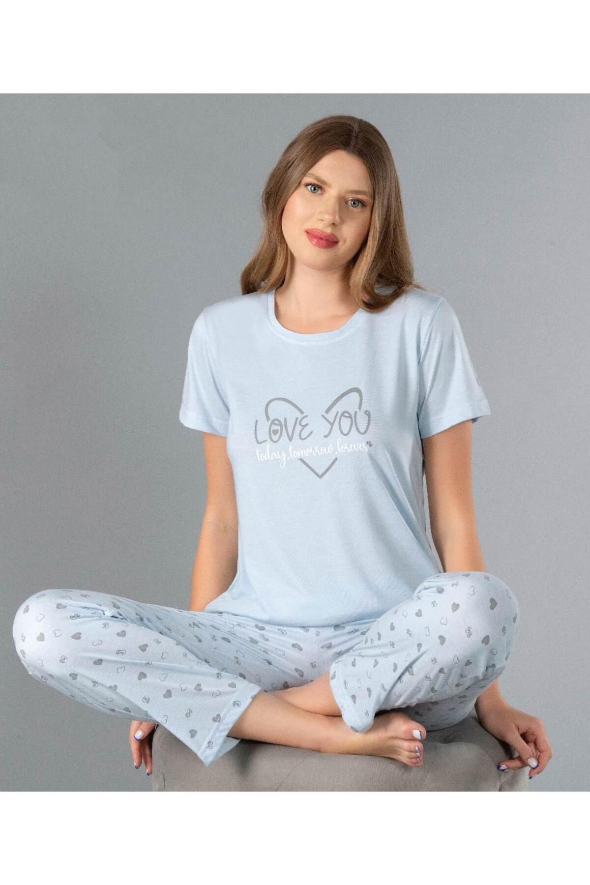 Alperi KISA KOL YAZLIK PİJAMA TAKIMI VİSKON ALPERİ 780-42