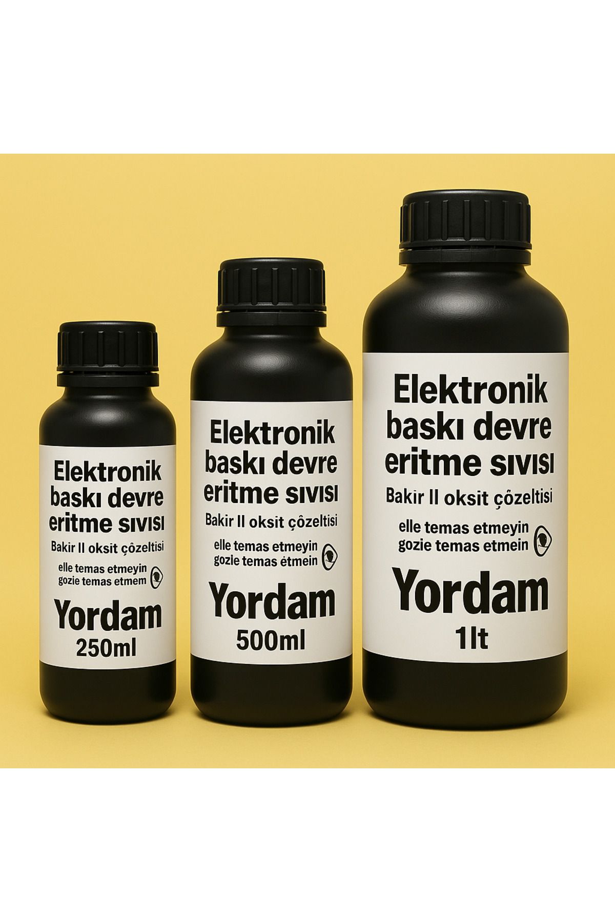 yordam test Elektronik Baskı Devre Eritme Sıvısı – Bakır II Oksit Çözeltisi (1LİTRE) PCB Üretim Kimyasalı