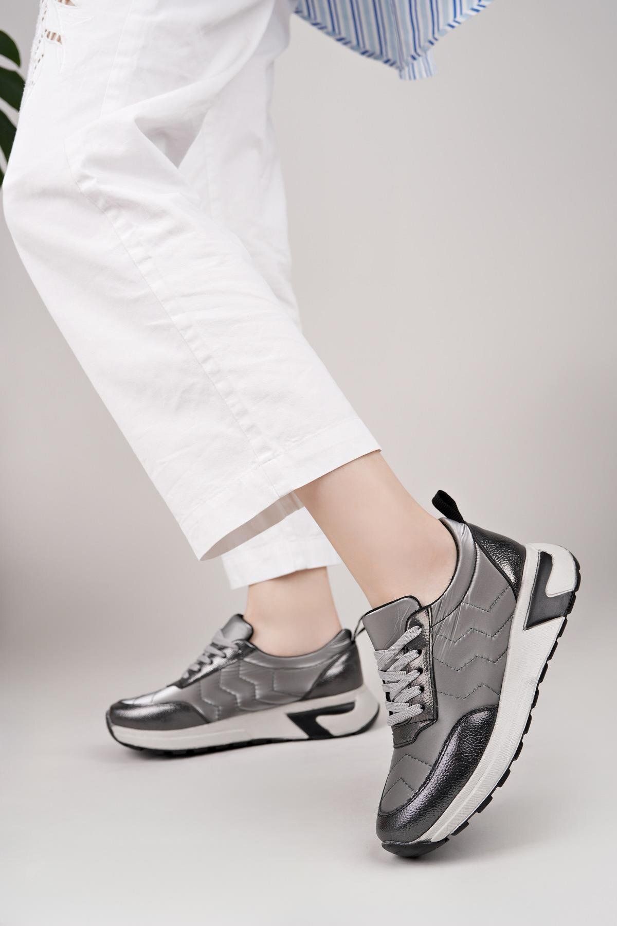 Nesil Shoes Acr 170 Platin Paraşüt Kadın Ayakkabı