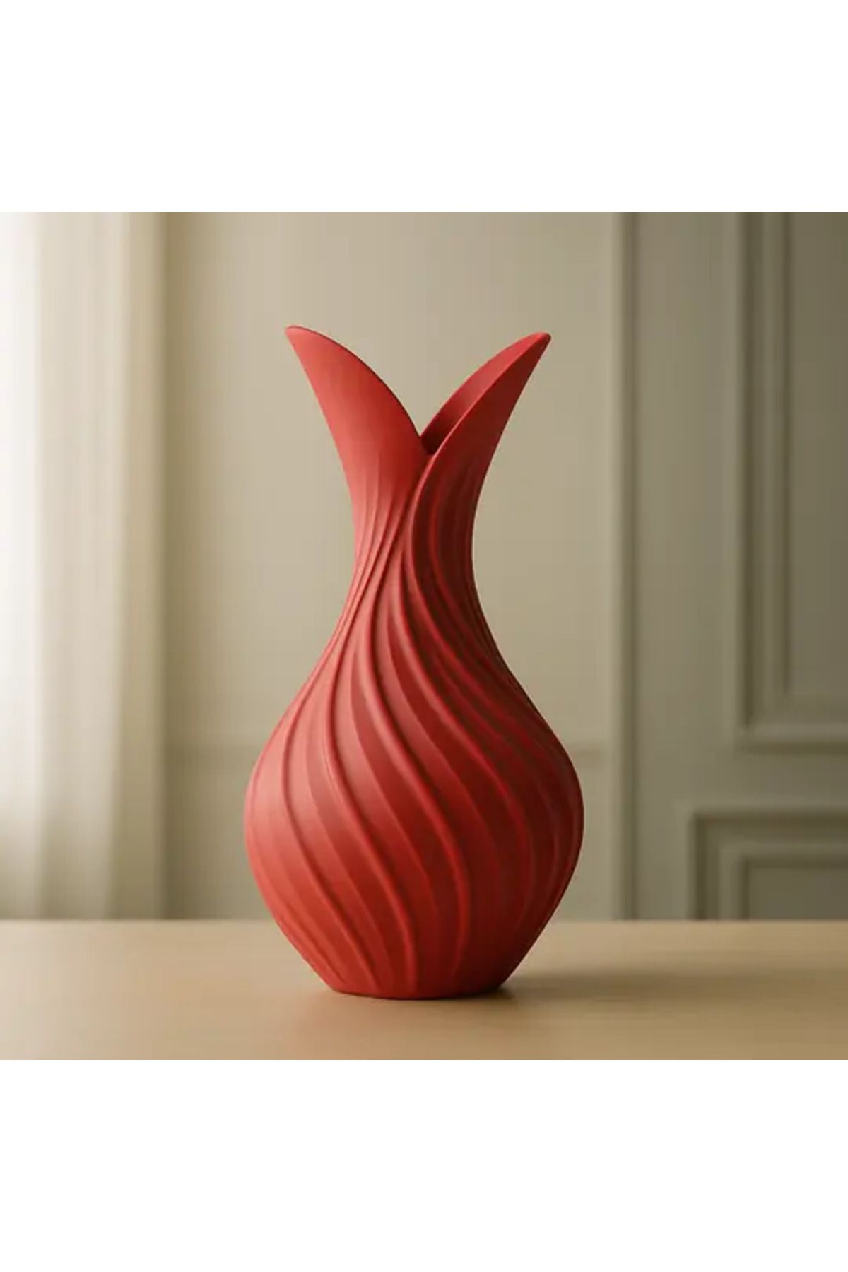 sermen kreatif Spiral Formlu Zarif Vazo