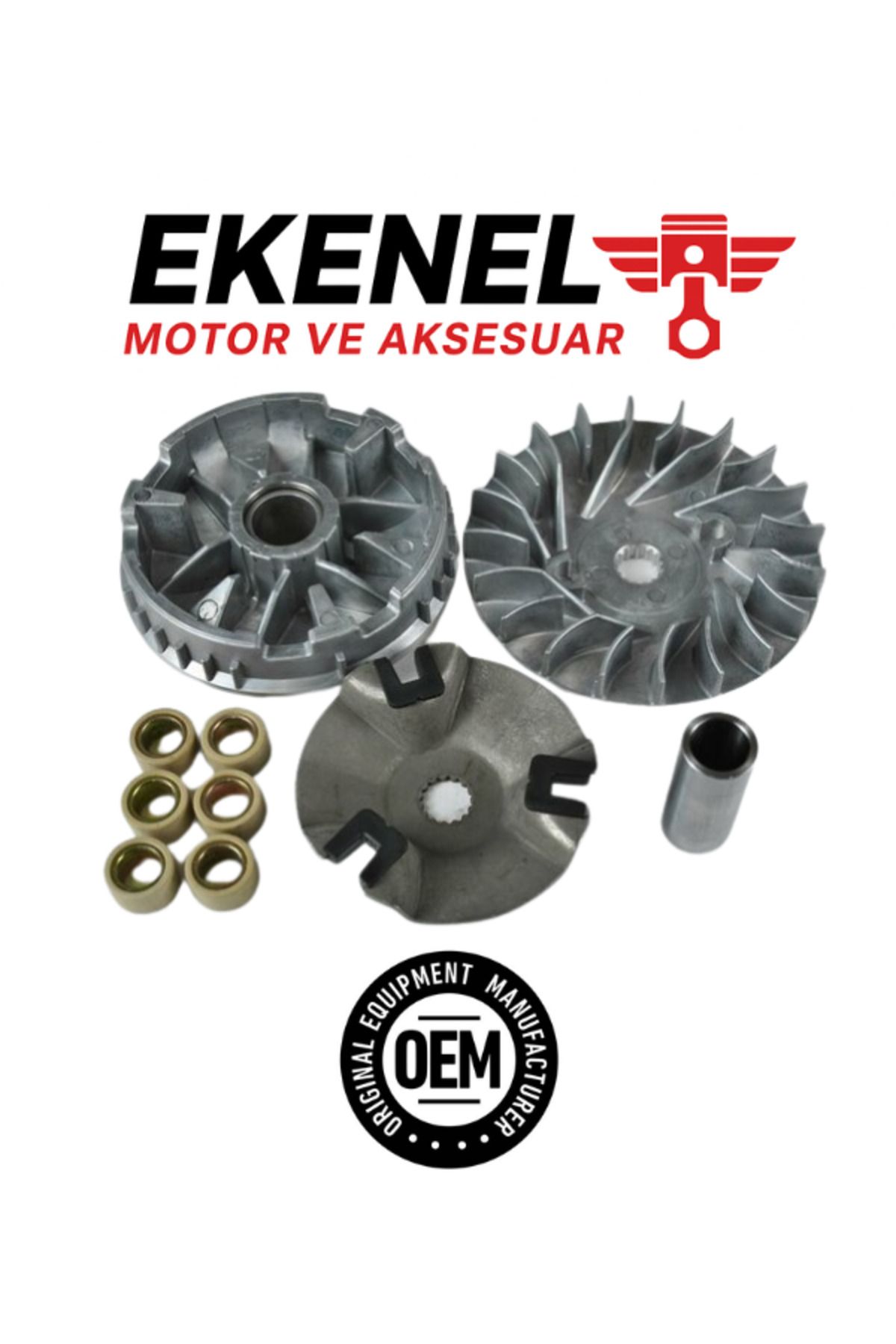 OEM Honda Alpha 110 Ön Varyatör Seti | Komple OEM | Hareketli & Sabit Kasnaklı