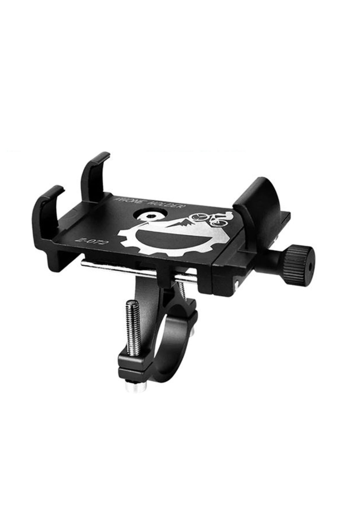 REDz Accessories Suport De Telefon Pentru Bicicletă/motocicletă, Subțire, Montare Pe Ghidon, Aluminiu, Fix, Aubtec, Negru - One Size