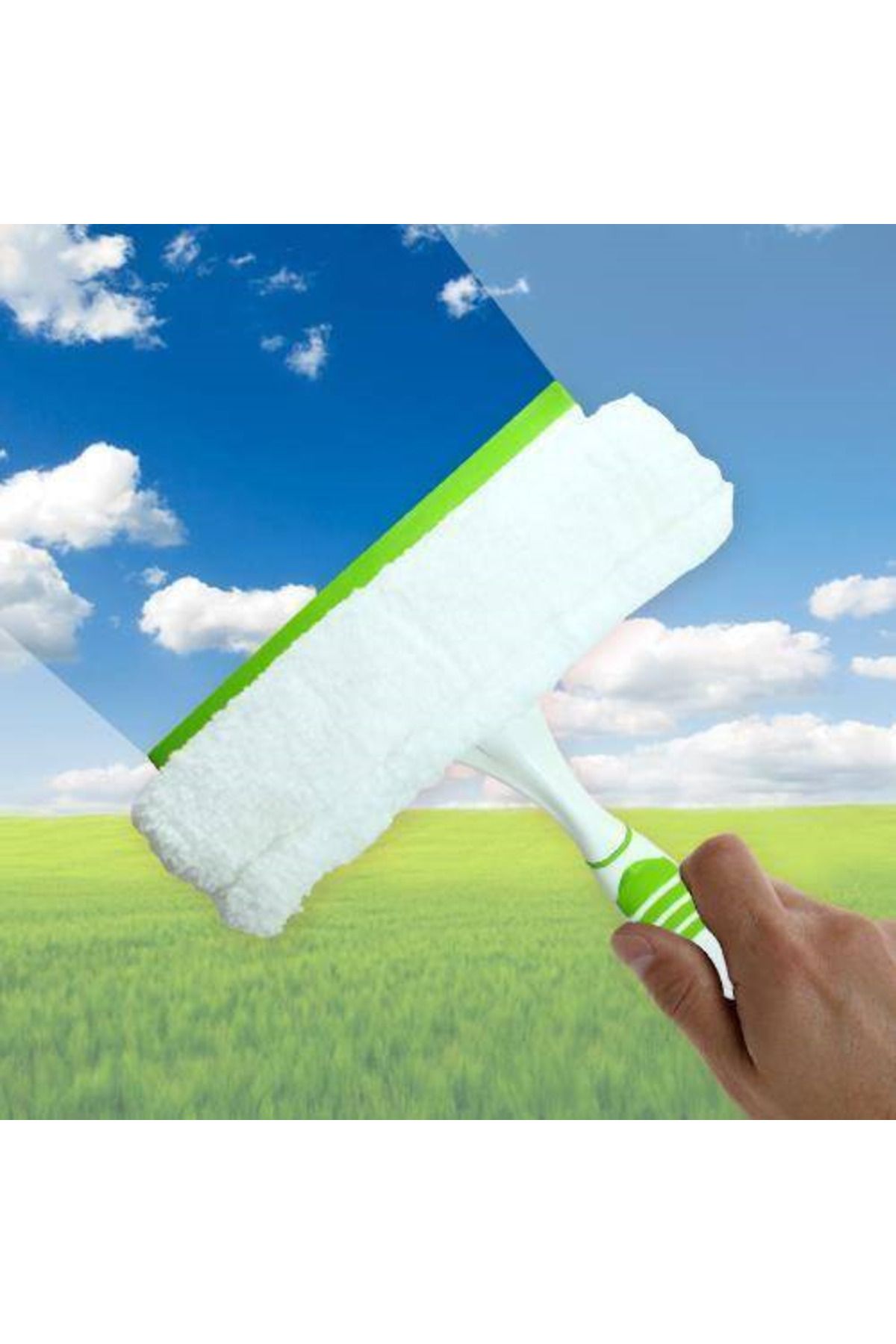 Skygo Çekçekli Mikrofiber Cam Silme Mopu