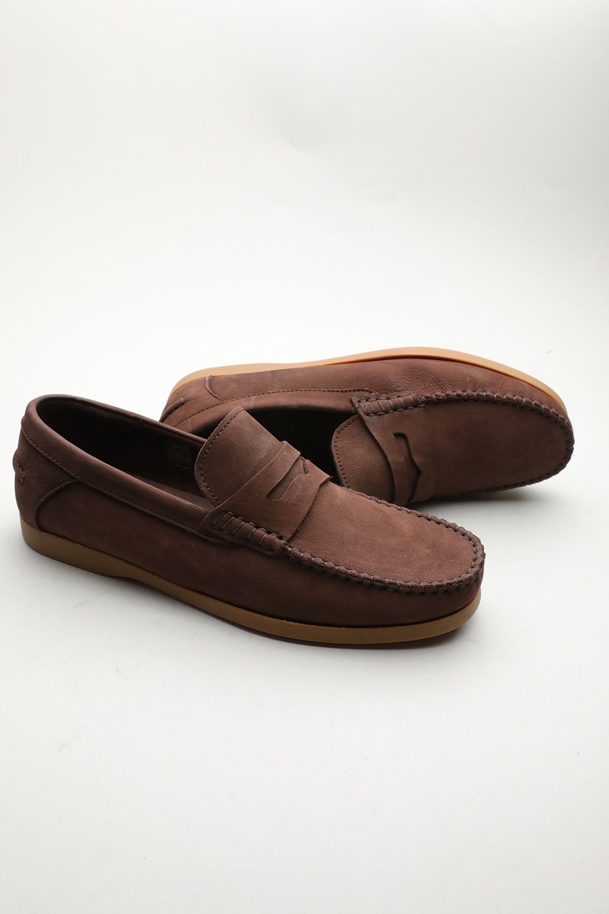 Gondol Erkek Hakiki Deri Klasik Loafer Kahverengi 42 ttx.601207