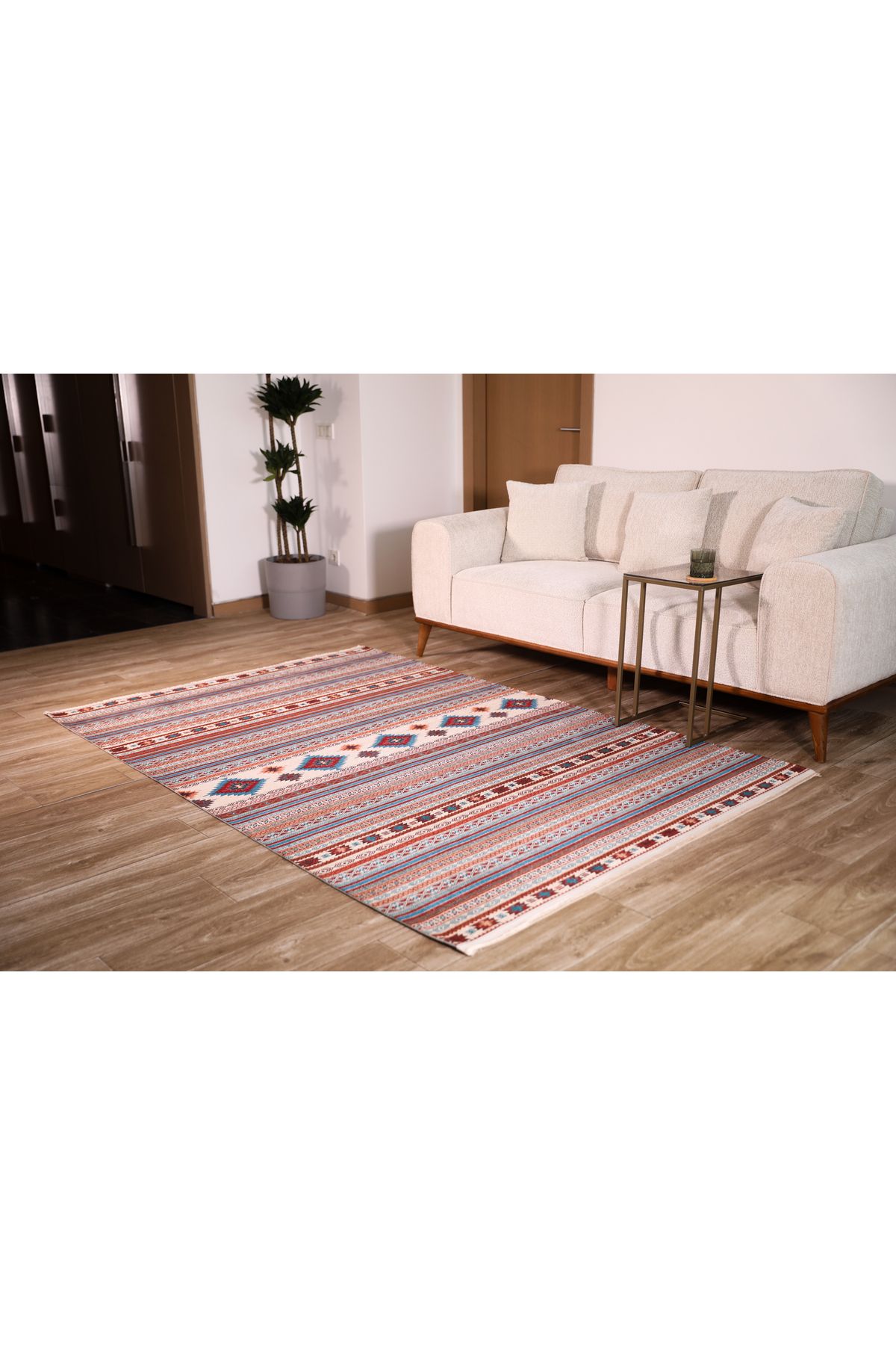 Siela Halı Yıkanabilir Kaymaz Taban Salon Halısı - Göç Yolu