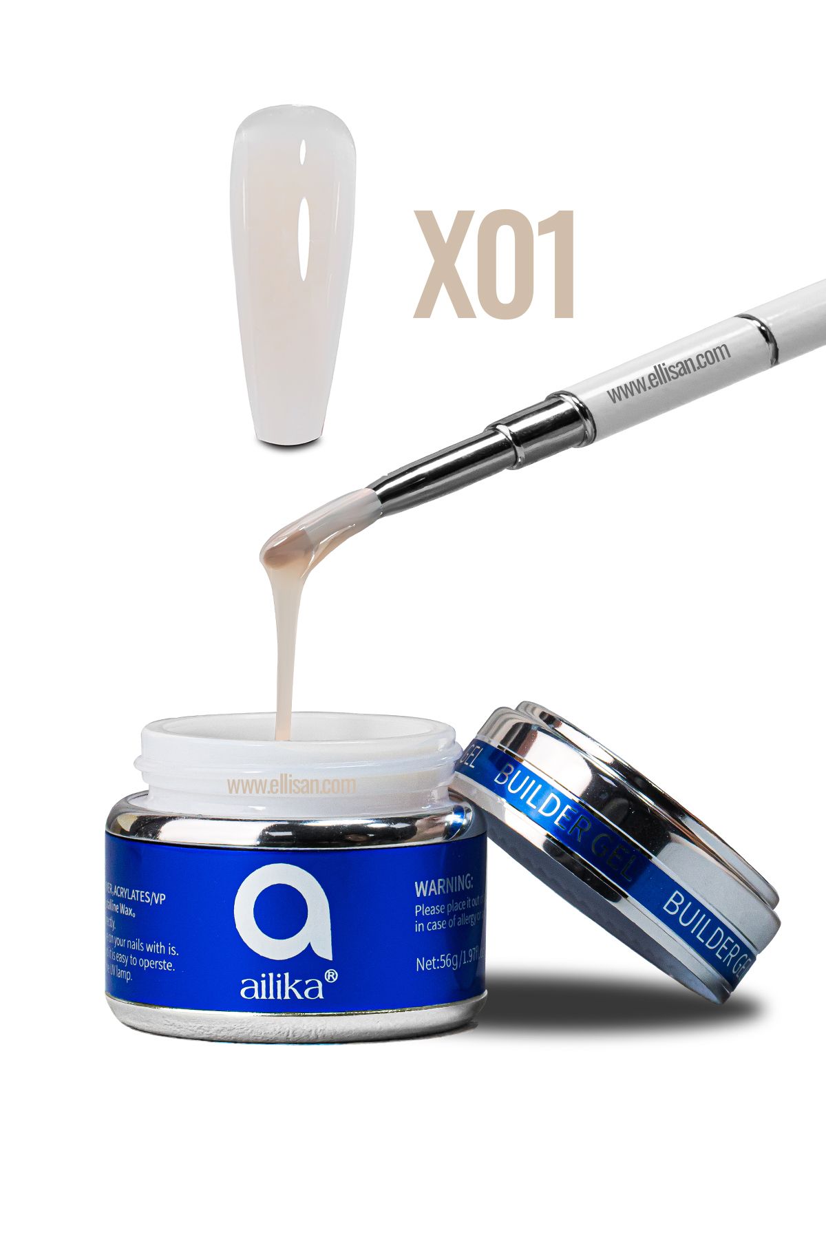 Ailika Protez Tırnak Jeli - Premium Builder Gel 56ml