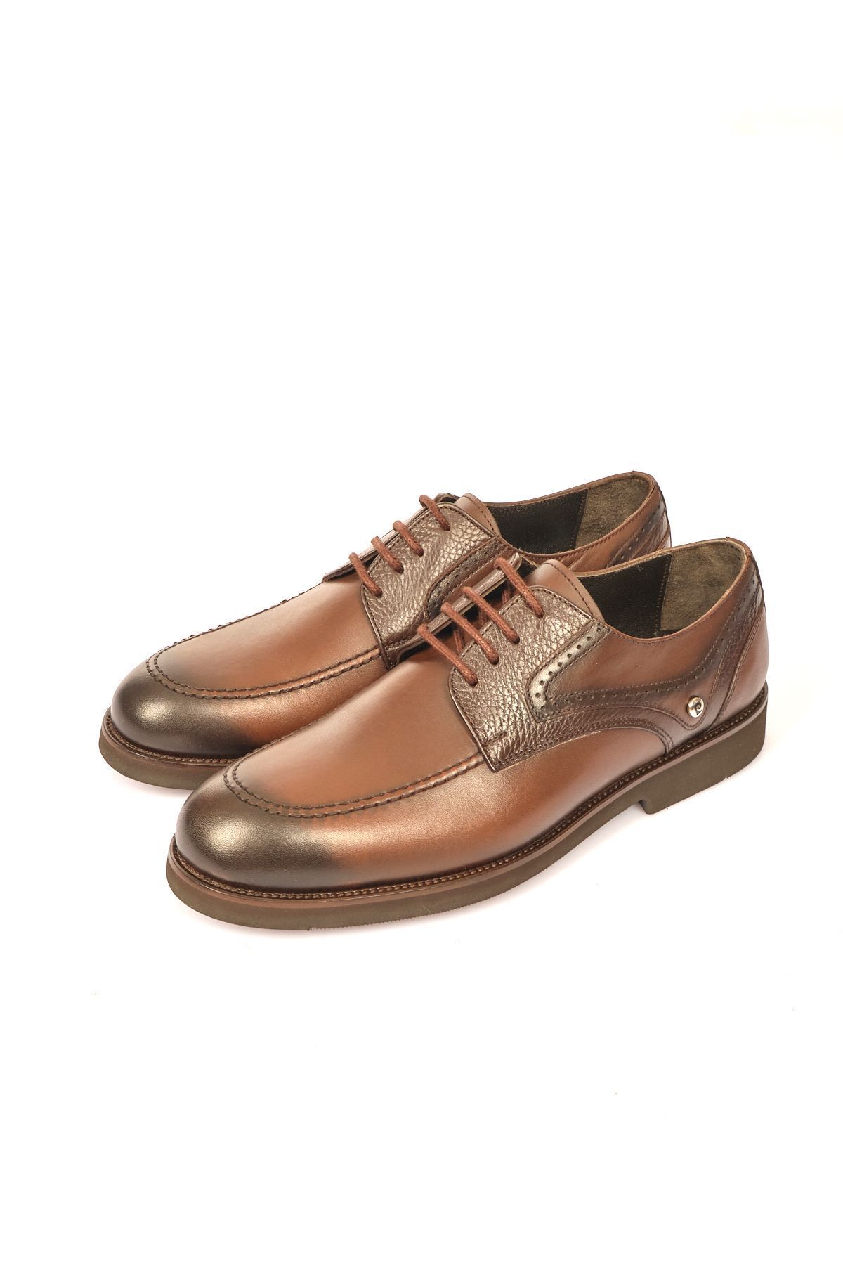 Pierre Cardin-Кафяви мъжки класически обувки от естествена кожа с връзки PC1617038 3