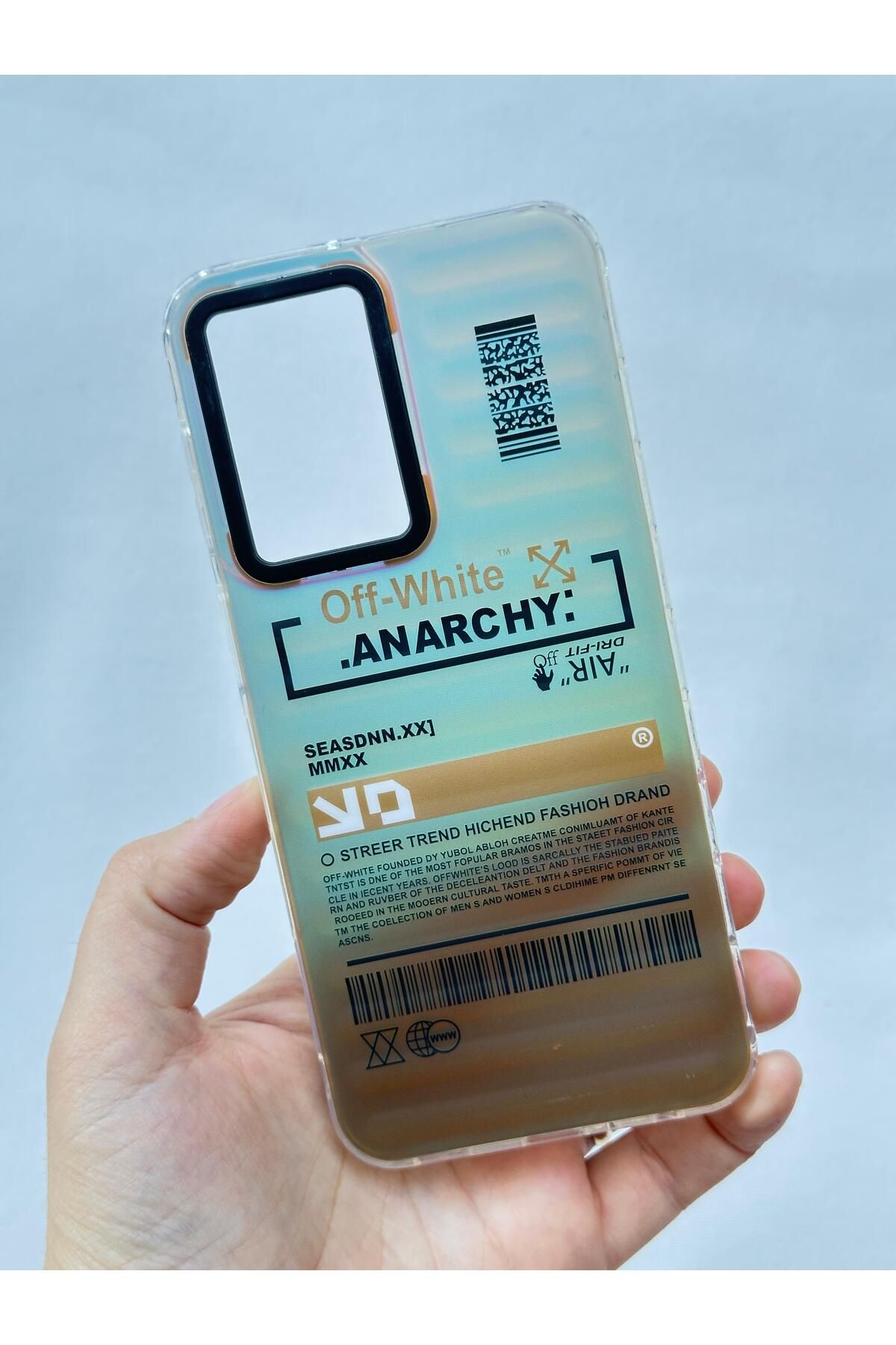 Vip Case SAMSUNG A13 Hologramlı Renk Değiştiren Kamera Çıkıntılı Trend Marka Tasarım Label Kılıf