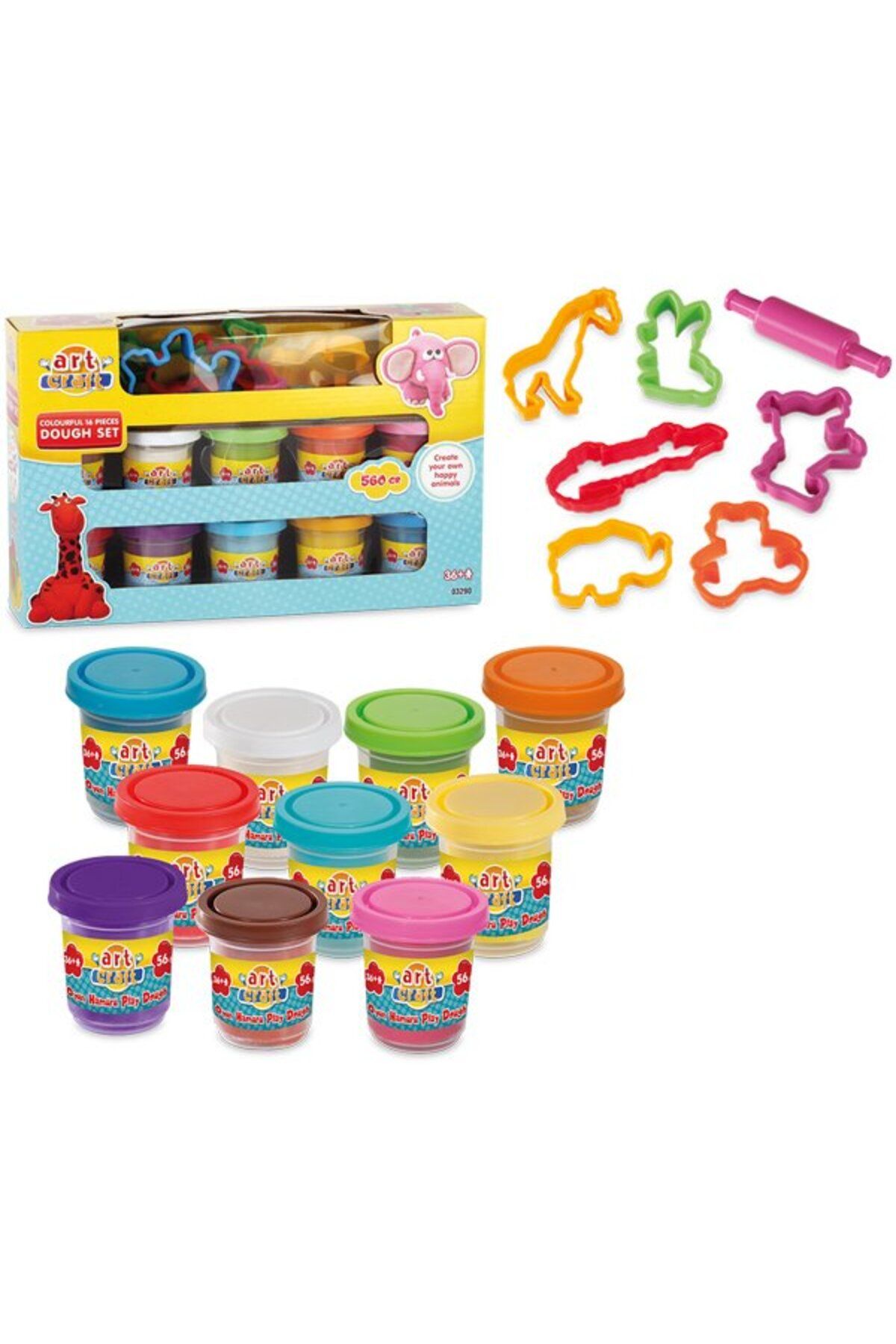 Skygo 03290 Art Craft 16 parça HAMUR SETİ-RENGARENK / 560 gr