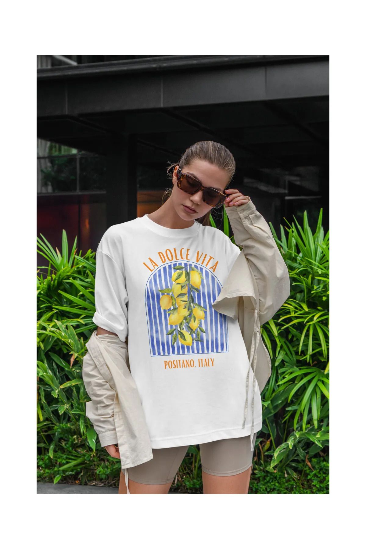 JANSO GROUP - KADIN KISA KOLLU TSHIRT BASKILI PAMUKLU