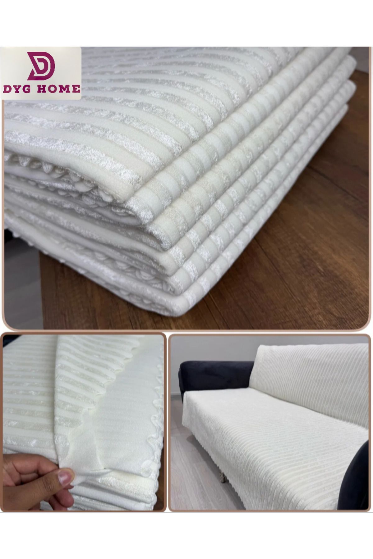 dyg home Süngerli Çekyat Örtüsü Kadife Koltuk Kılıfı Kanepe Örtüsü Kaymaz Taban