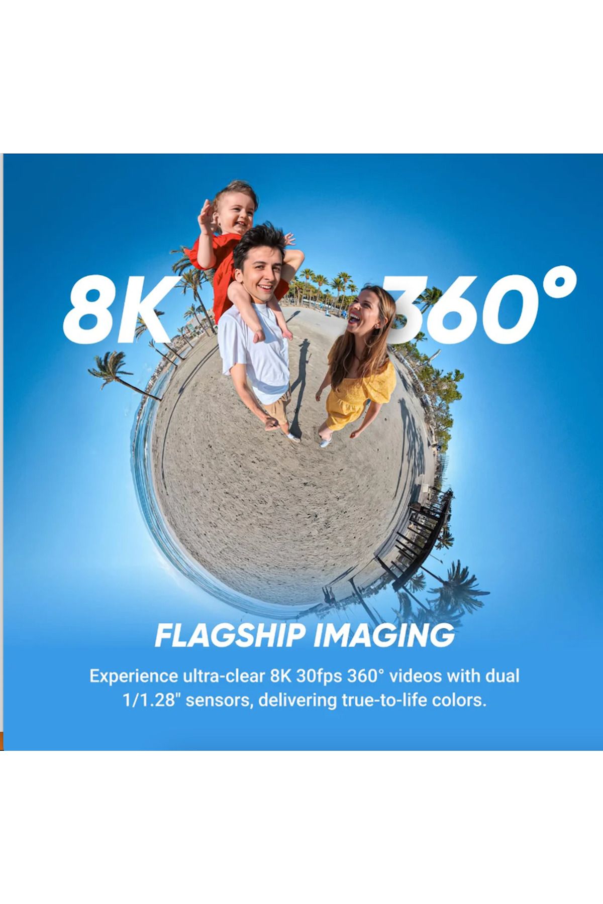 Insta360-X5 - Waterproof 8K 360° Action Camera, Leading Low Light, Invisible Selfie Stick Effect 5